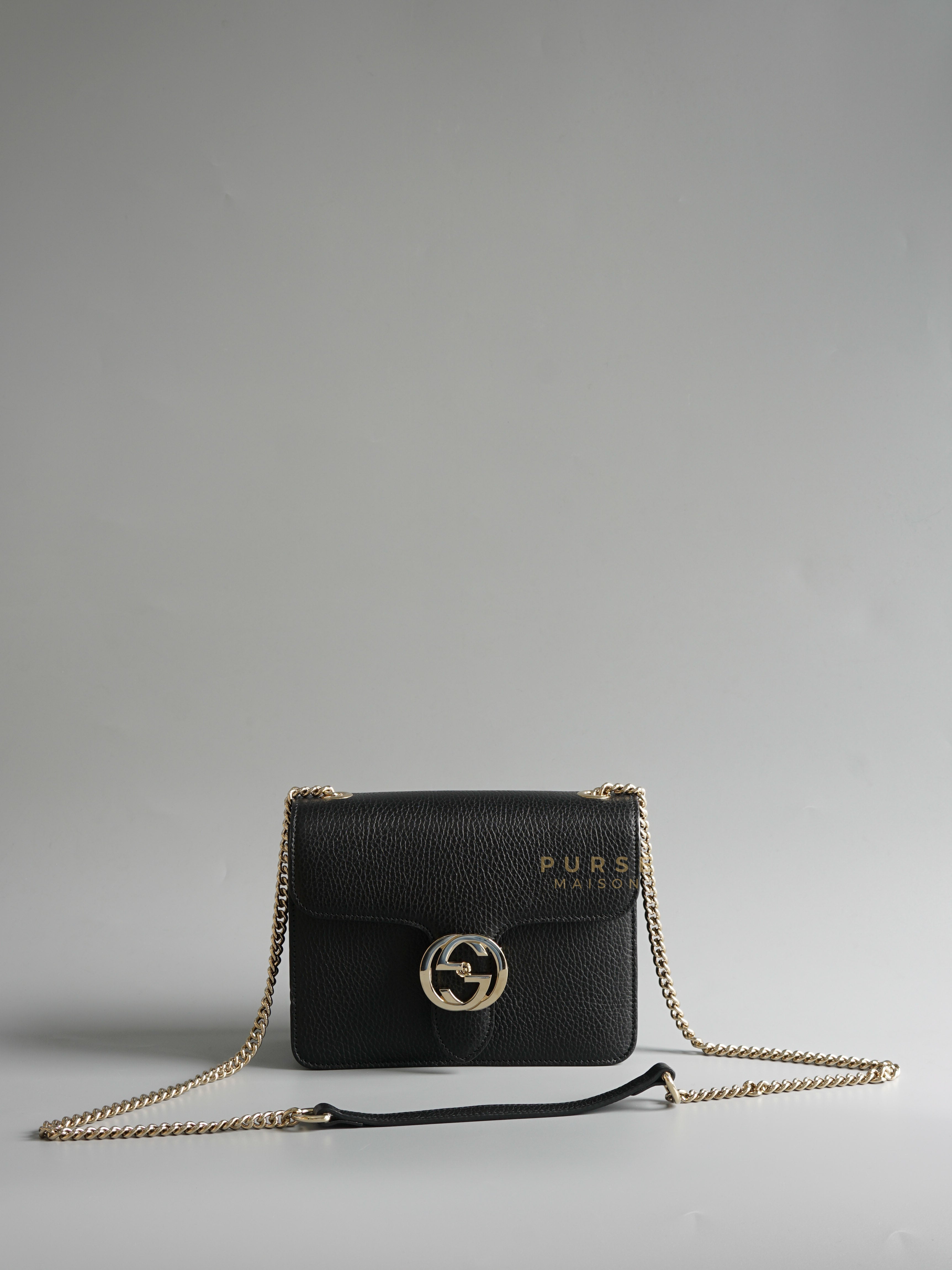 Interlocking GG in Black Calfskin Bag | Purse Maison Luxury Bags Shop