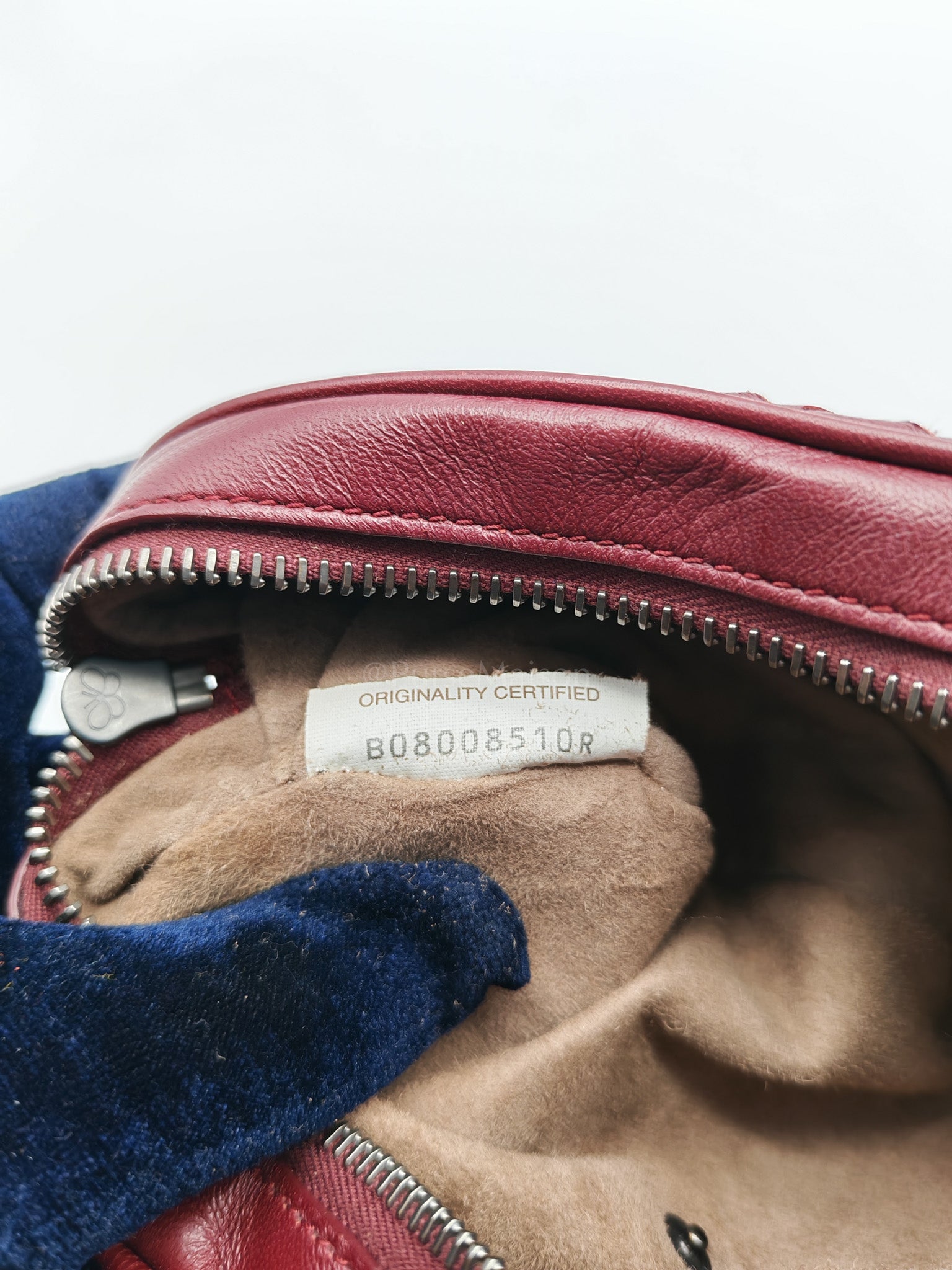 Intrecciato Burgundy Nappa Leather Belt Bag | Purse Maison Luxury Bags Shop