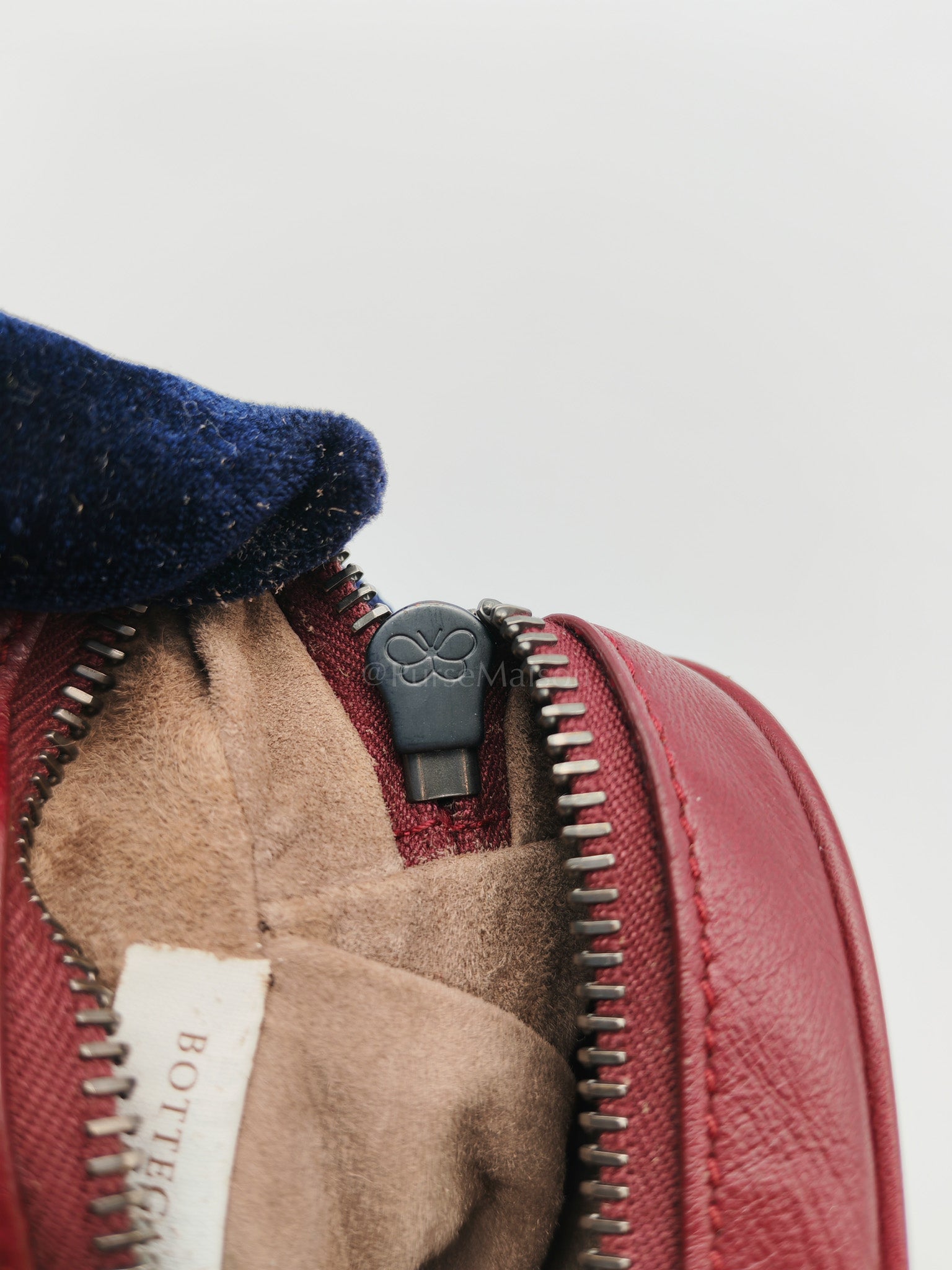 Intrecciato Burgundy Nappa Leather Belt Bag | Purse Maison Luxury Bags Shop