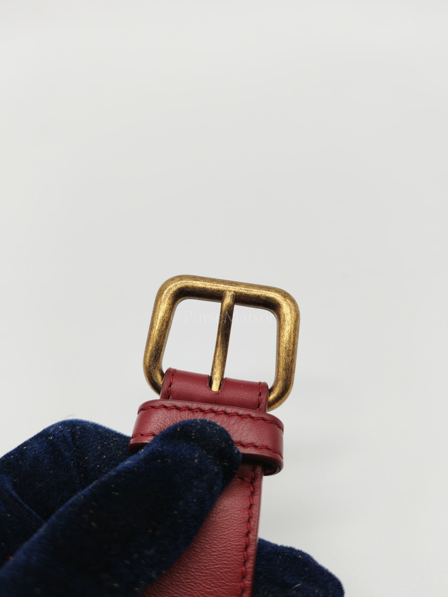 Intrecciato Burgundy Nappa Leather Belt Bag | Purse Maison Luxury Bags Shop