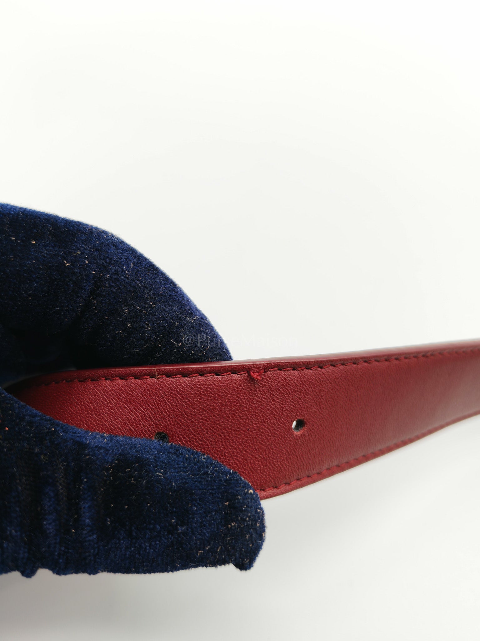 Intrecciato Burgundy Nappa Leather Belt Bag | Purse Maison Luxury Bags Shop