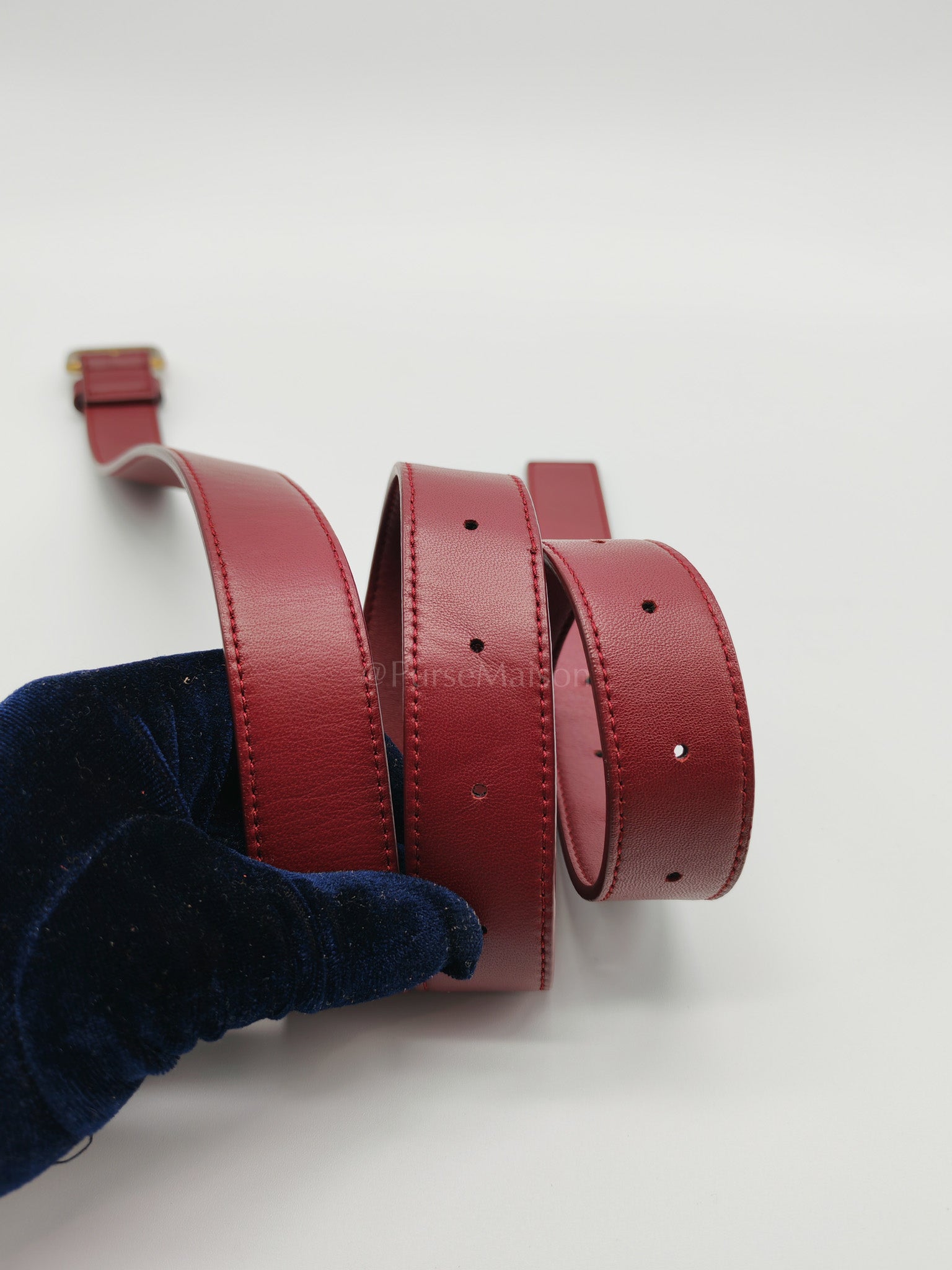 Intrecciato Burgundy Nappa Leather Belt Bag | Purse Maison Luxury Bags Shop