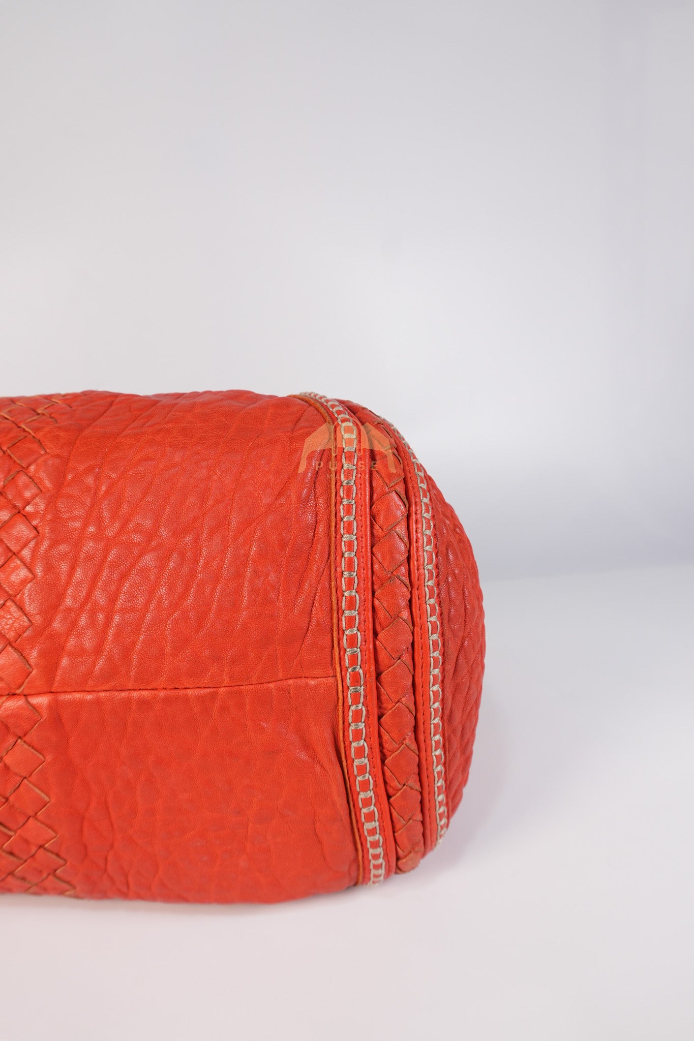 Intrecciato Hobo Tote Bag in Orange | Purse Maison Luxury Bags Shop