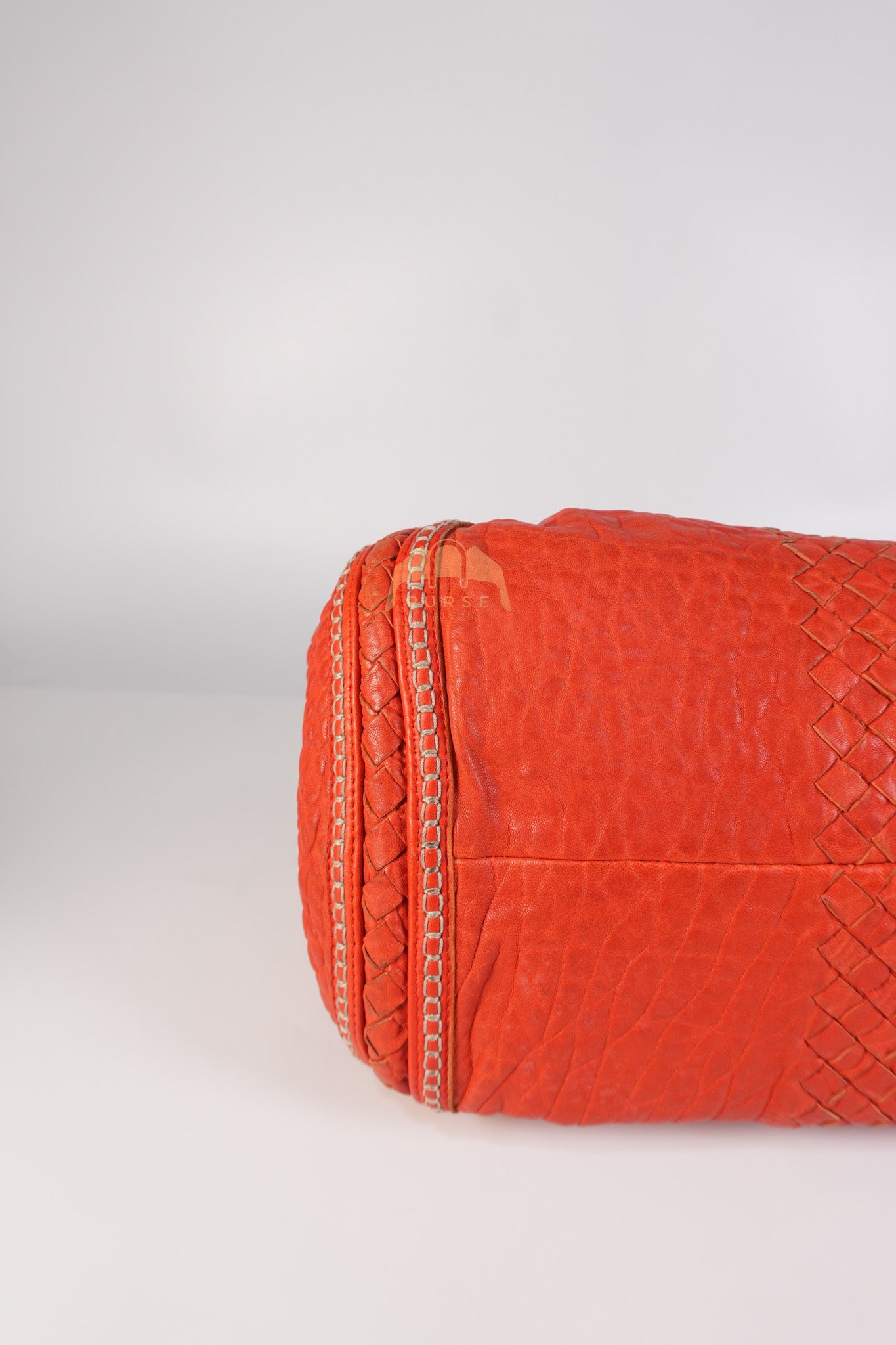 Intrecciato Hobo Tote Bag in Orange | Purse Maison Luxury Bags Shop