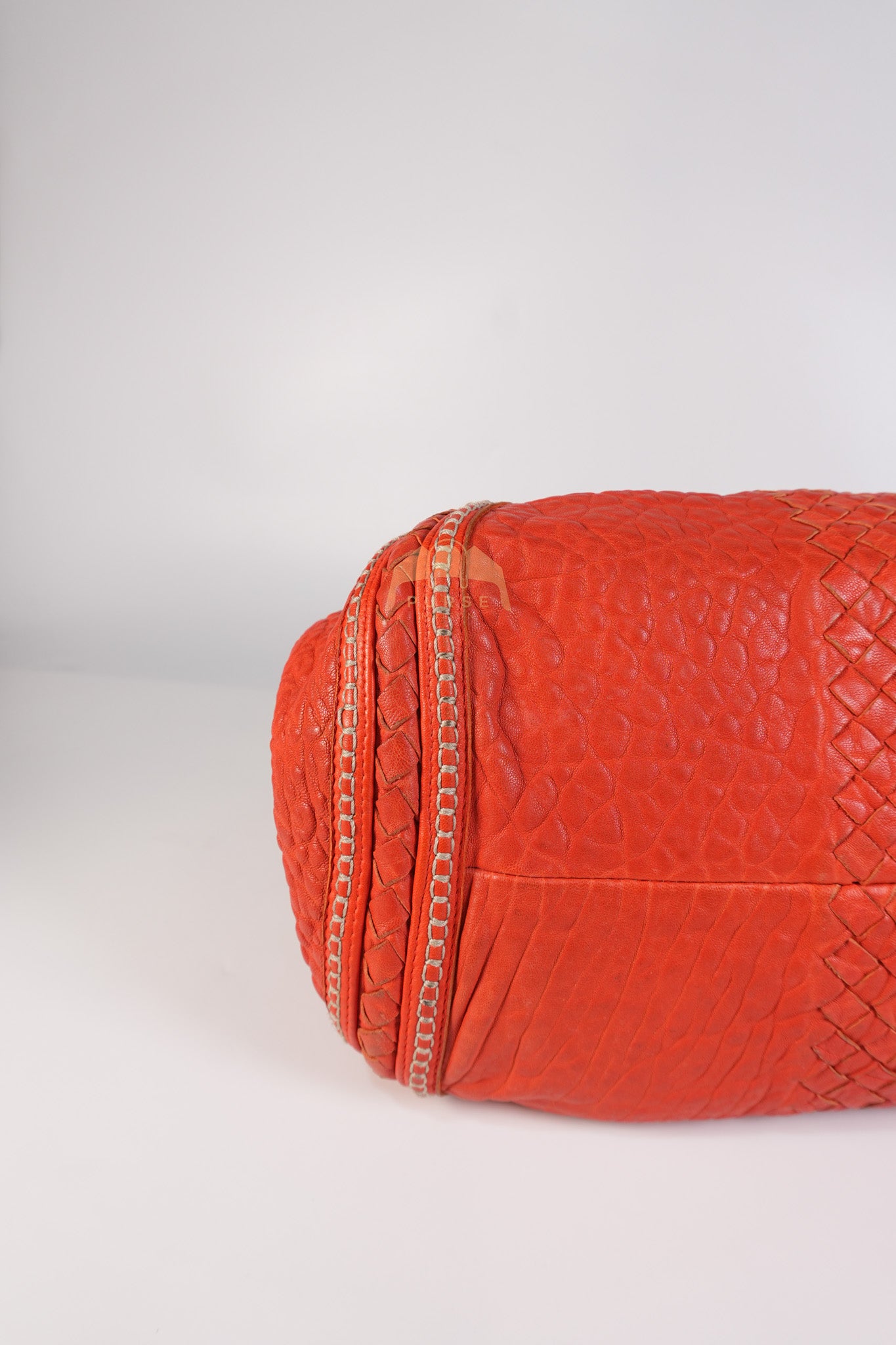Intrecciato Hobo Tote Bag in Orange | Purse Maison Luxury Bags Shop