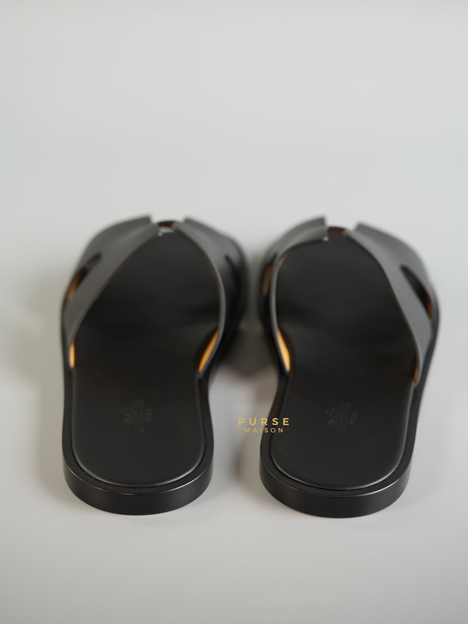 Izmir Black Sandals Size 43 (28cm) | Purse Maison Luxury Bags Shop