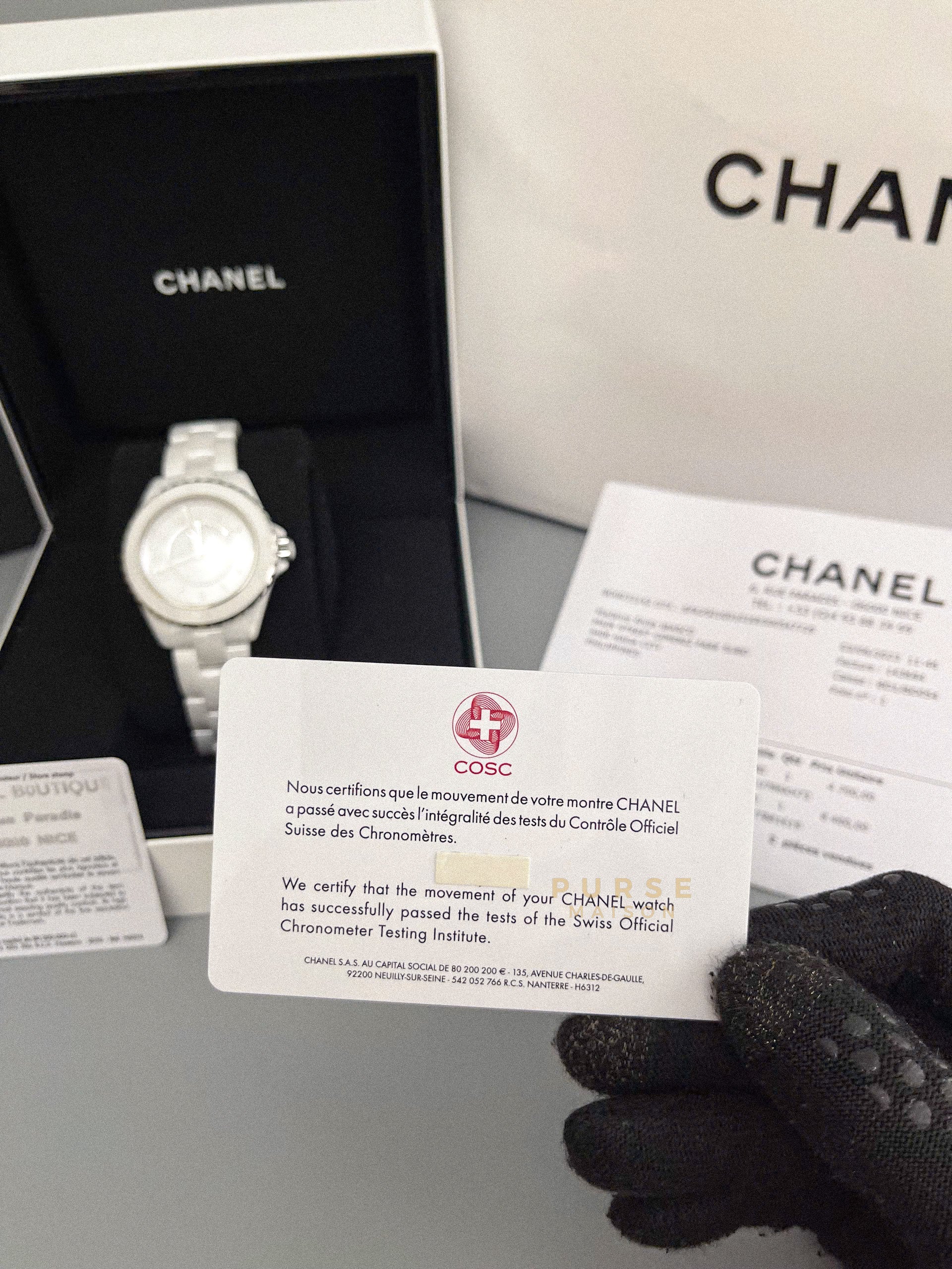 J12 Phantom White Dial Watch for Women | Purse Maison Luxury Bags Shop