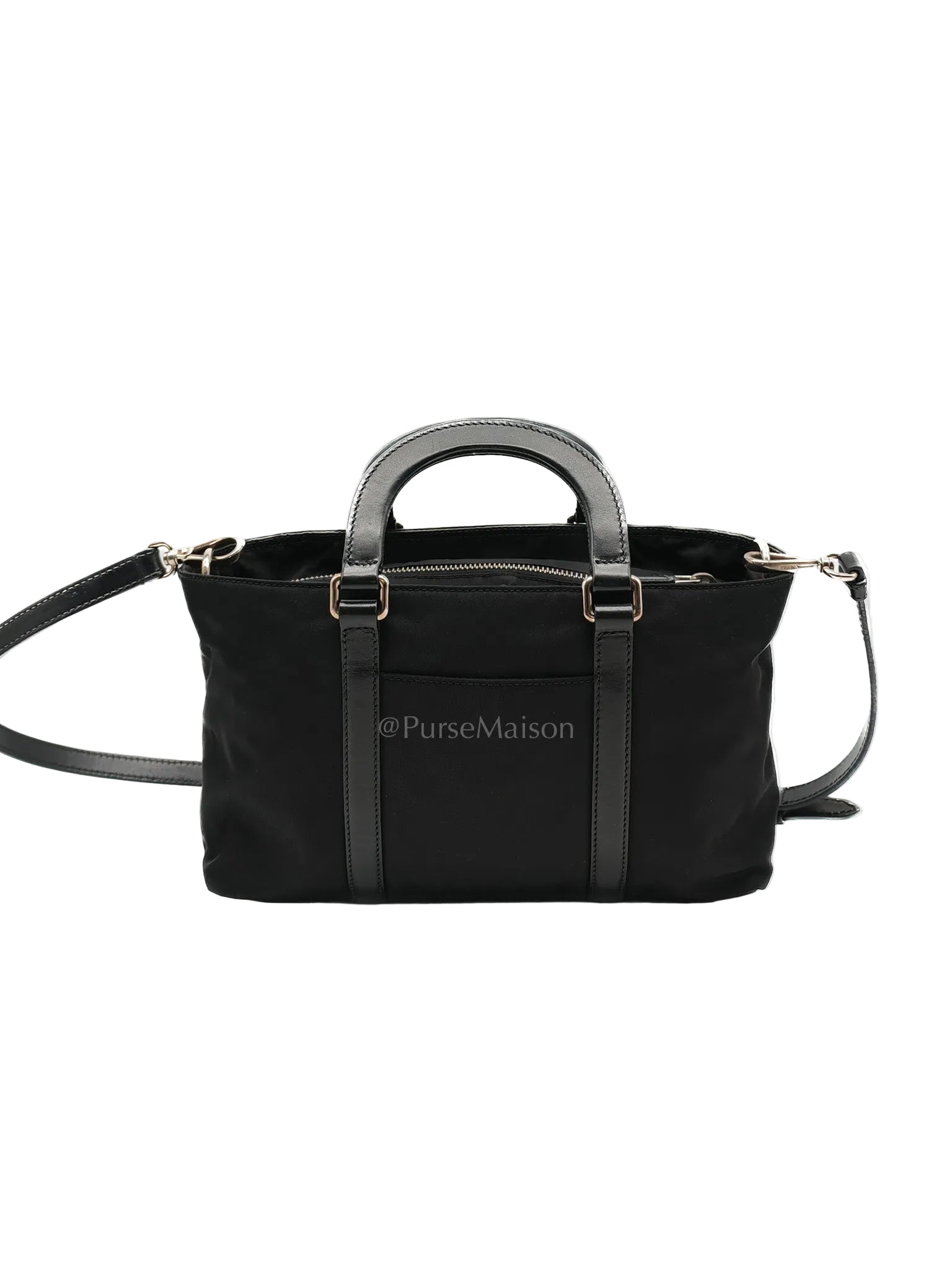 Prada Tessuto Nylon + Saffiano leather 2-way Tote Bag Mini