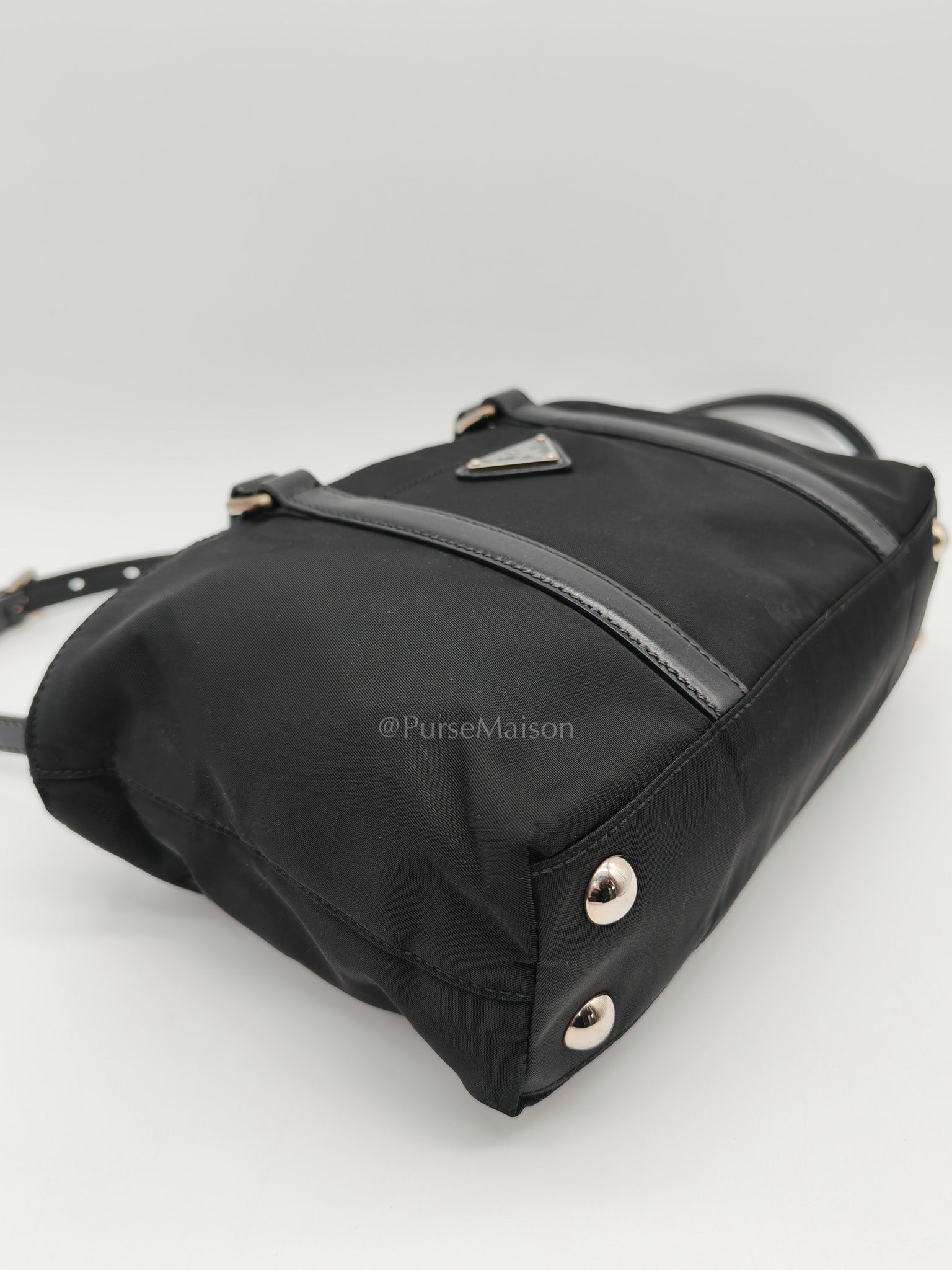 Prada Tessuto Nylon + Saffiano leather 2-way Tote Bag Mini