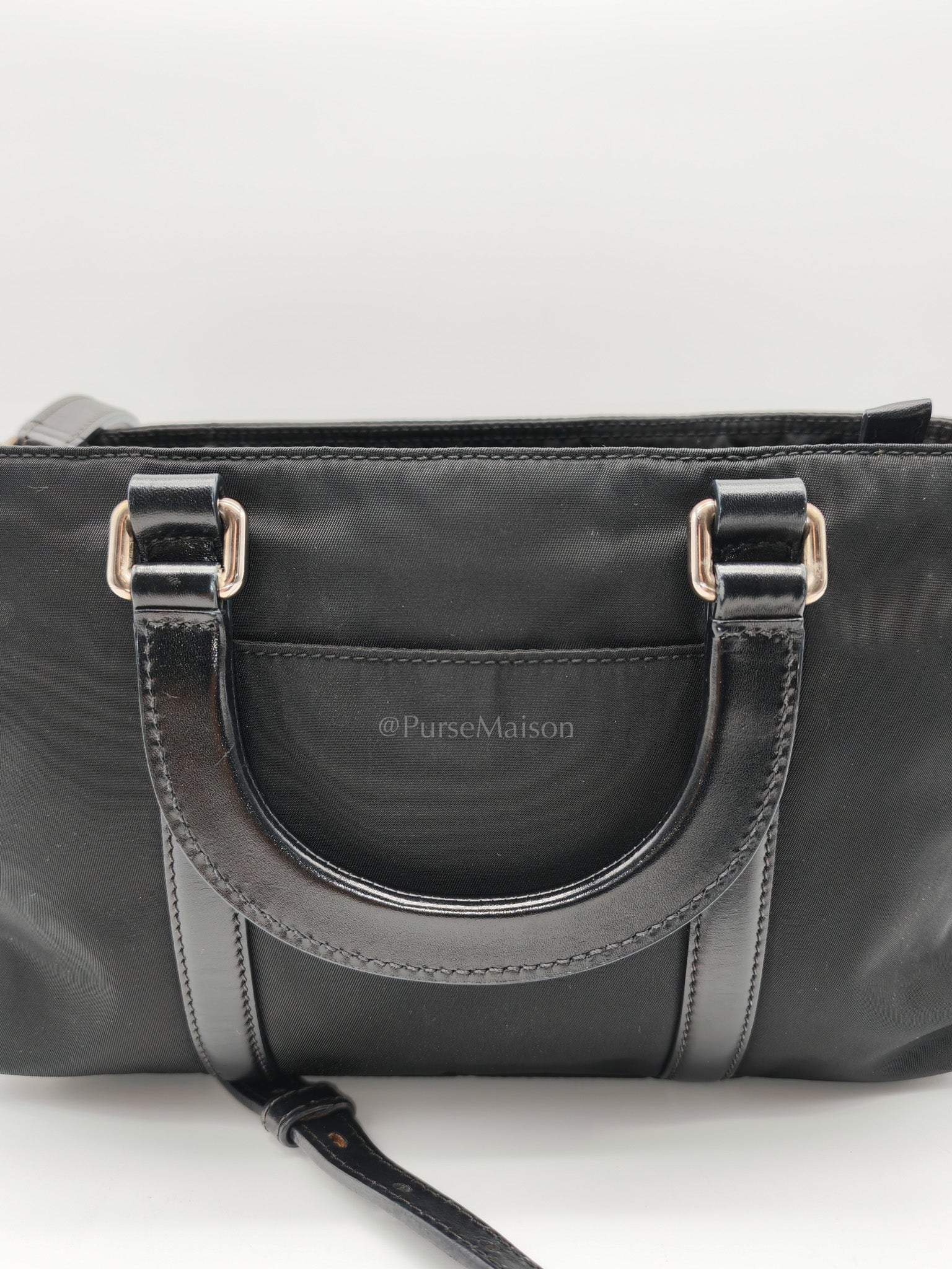 Prada Tessuto Nylon + Saffiano leather 2-way Tote Bag Mini