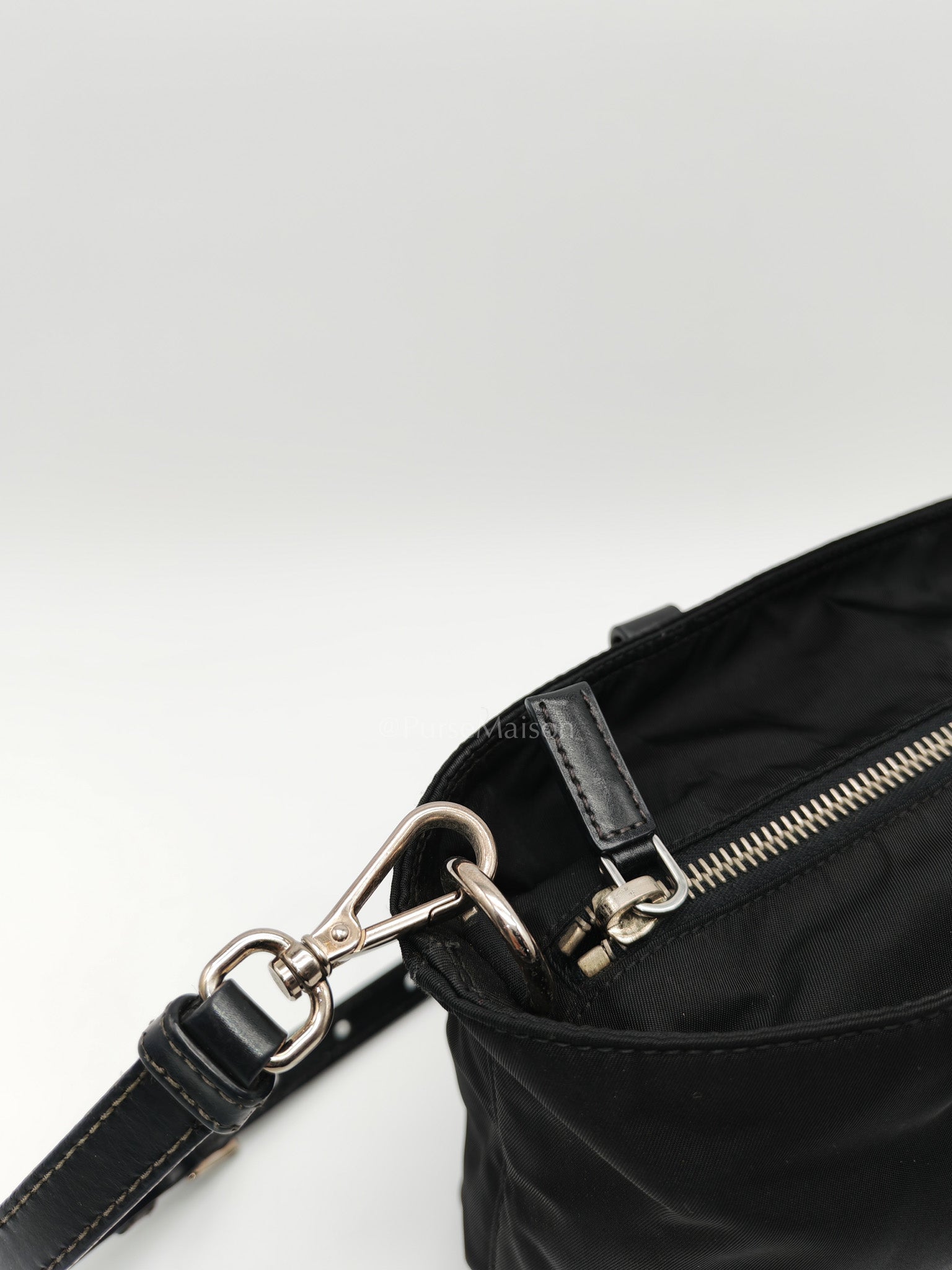 Prada Tessuto Nylon + Saffiano leather 2-way Tote Bag Mini