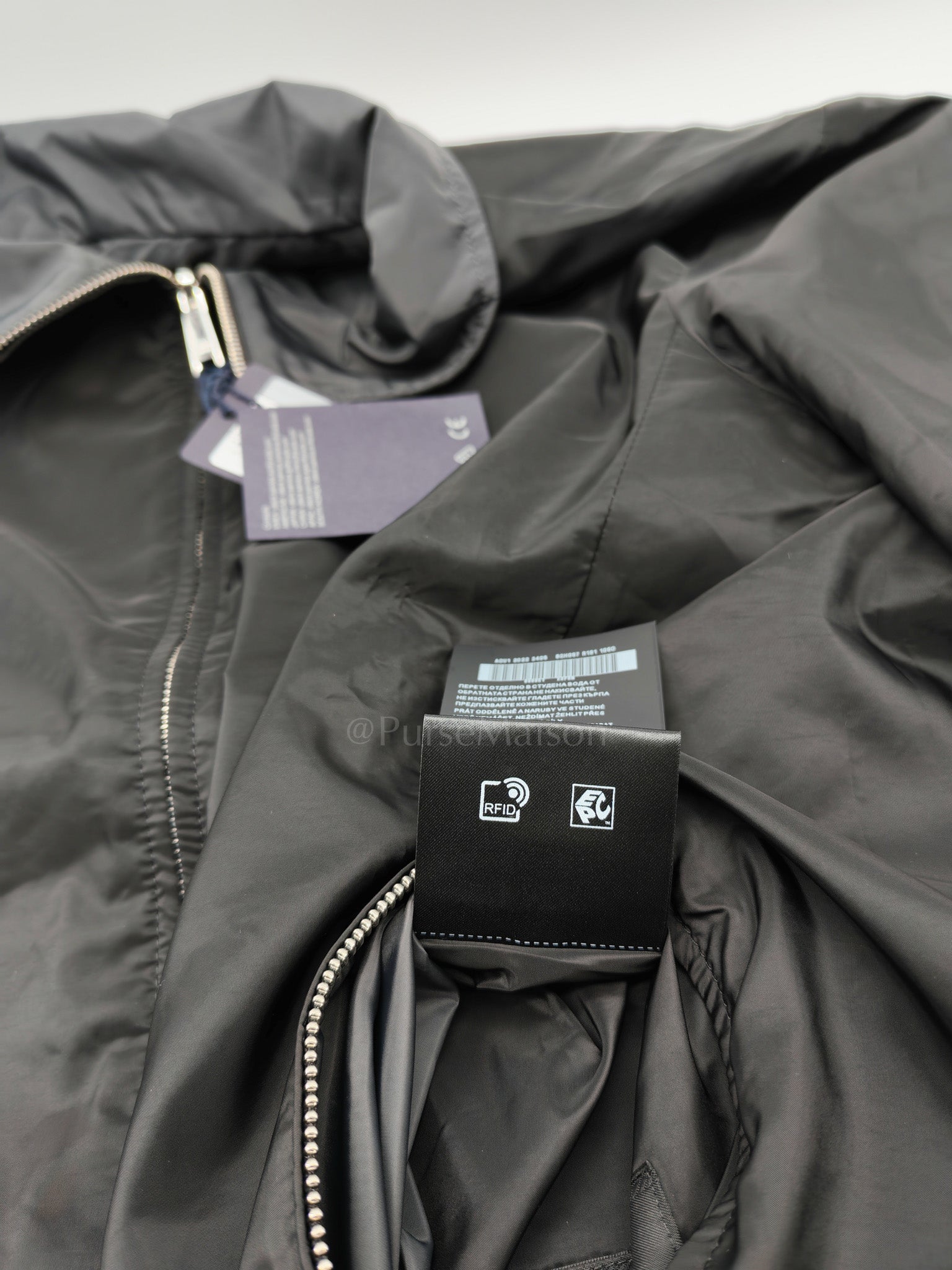 Blouson Reversible Black Nylon Jacket Size 52