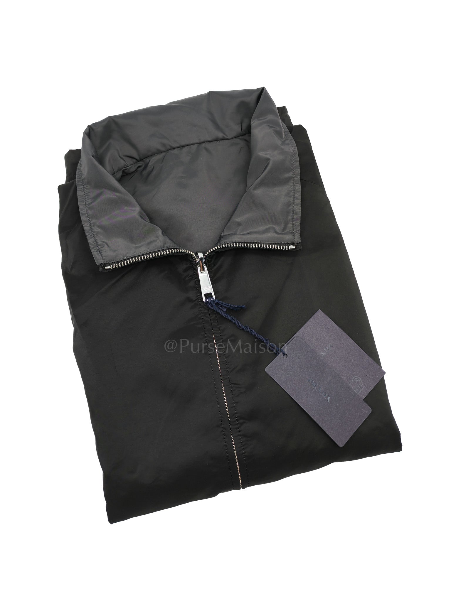 Blouson Reversible Black Nylon Jacket Size 52