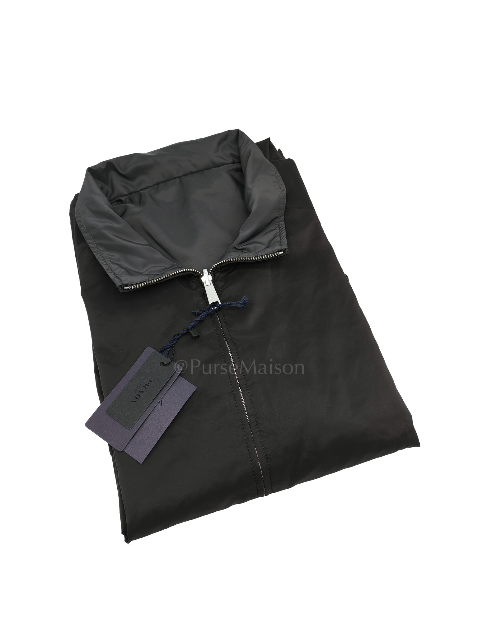 Blouson Reversible Black Nylon Jacket Size 56