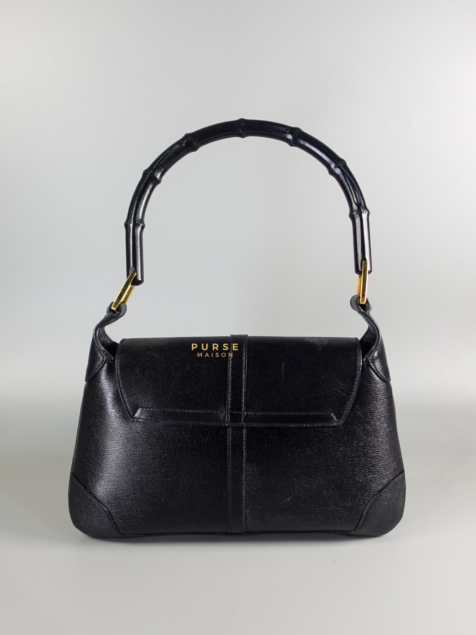 Jackie Bamboo Black Hand Bag | Purse Maison Luxury Bags Shop