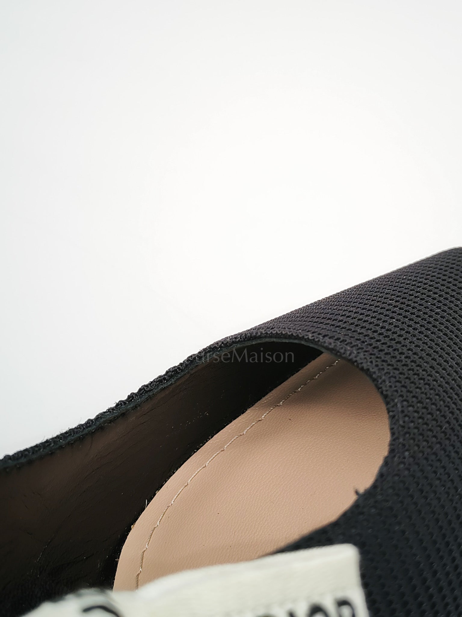 J'adior Slingback Pumps in Black Technical Fabric Size 37 EU (24cm) | Purse Maison Luxury Bags Shop