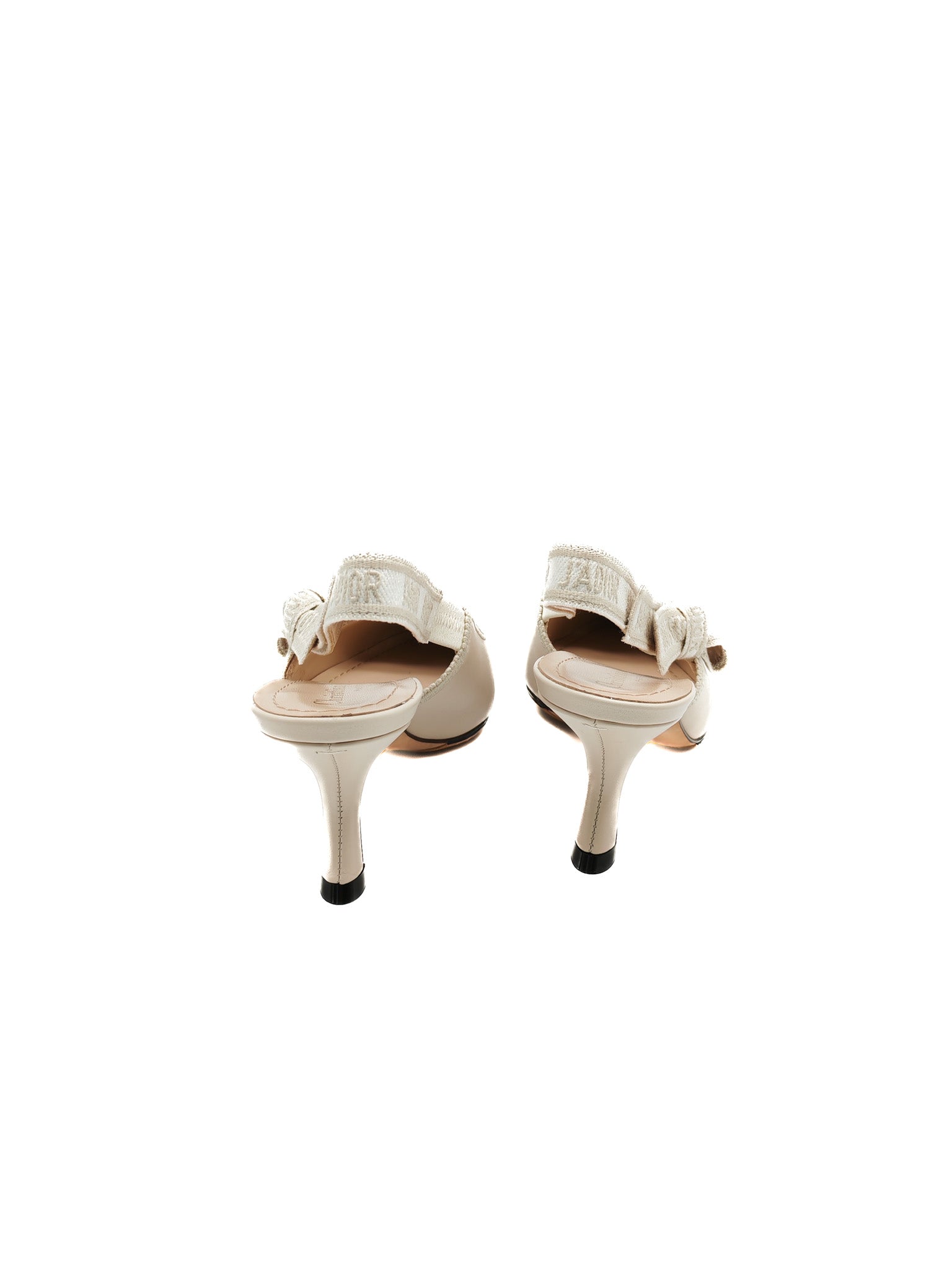 J’Adior Slingback Pumps in Powder Beige Calfskin Leather Size 37EU (23.5cm) | Purse Maison Luxury Bags Shop