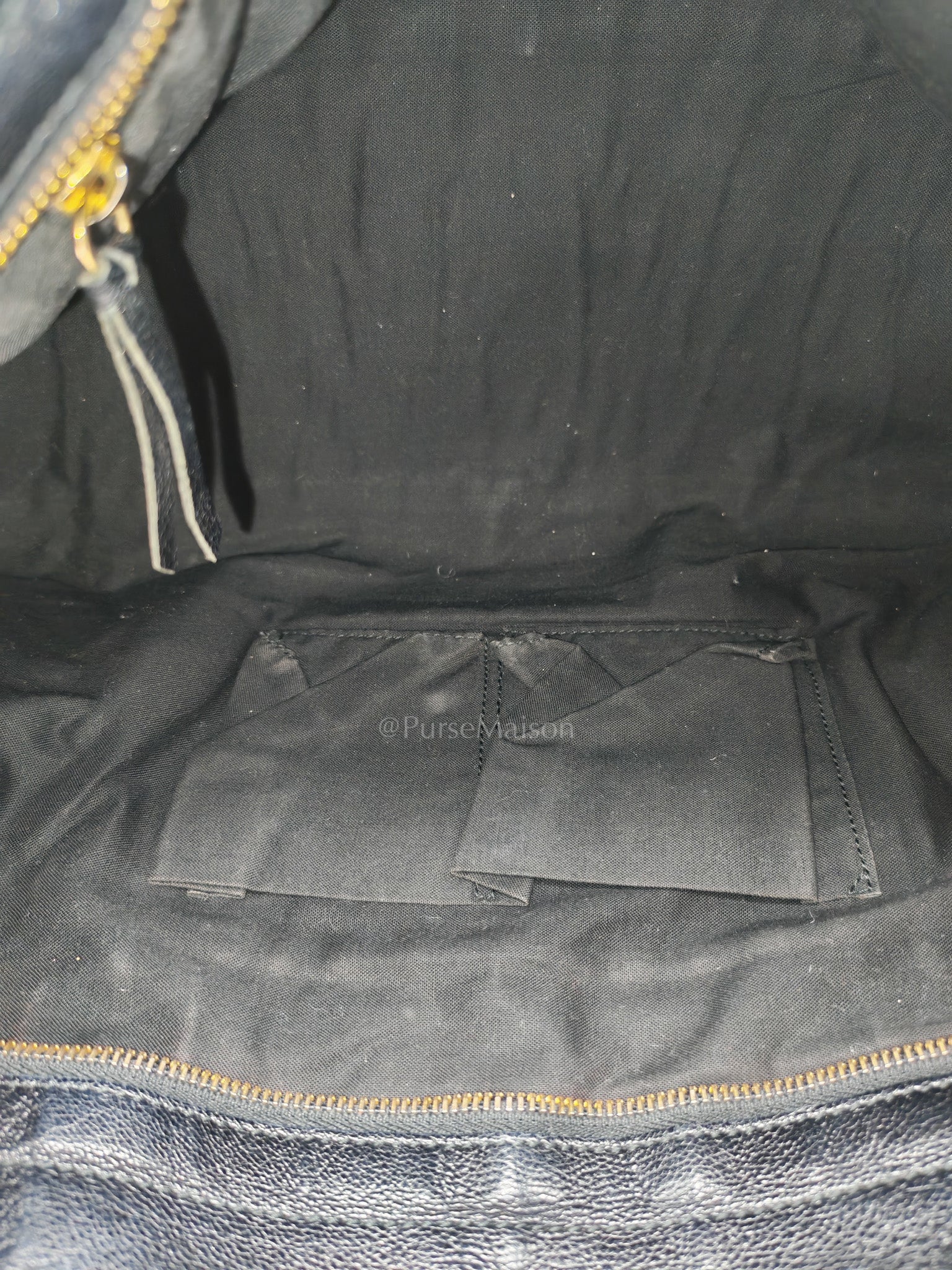Balenciaga City Metallic Edge in Large Black Chevre Leather Shoulder Bag