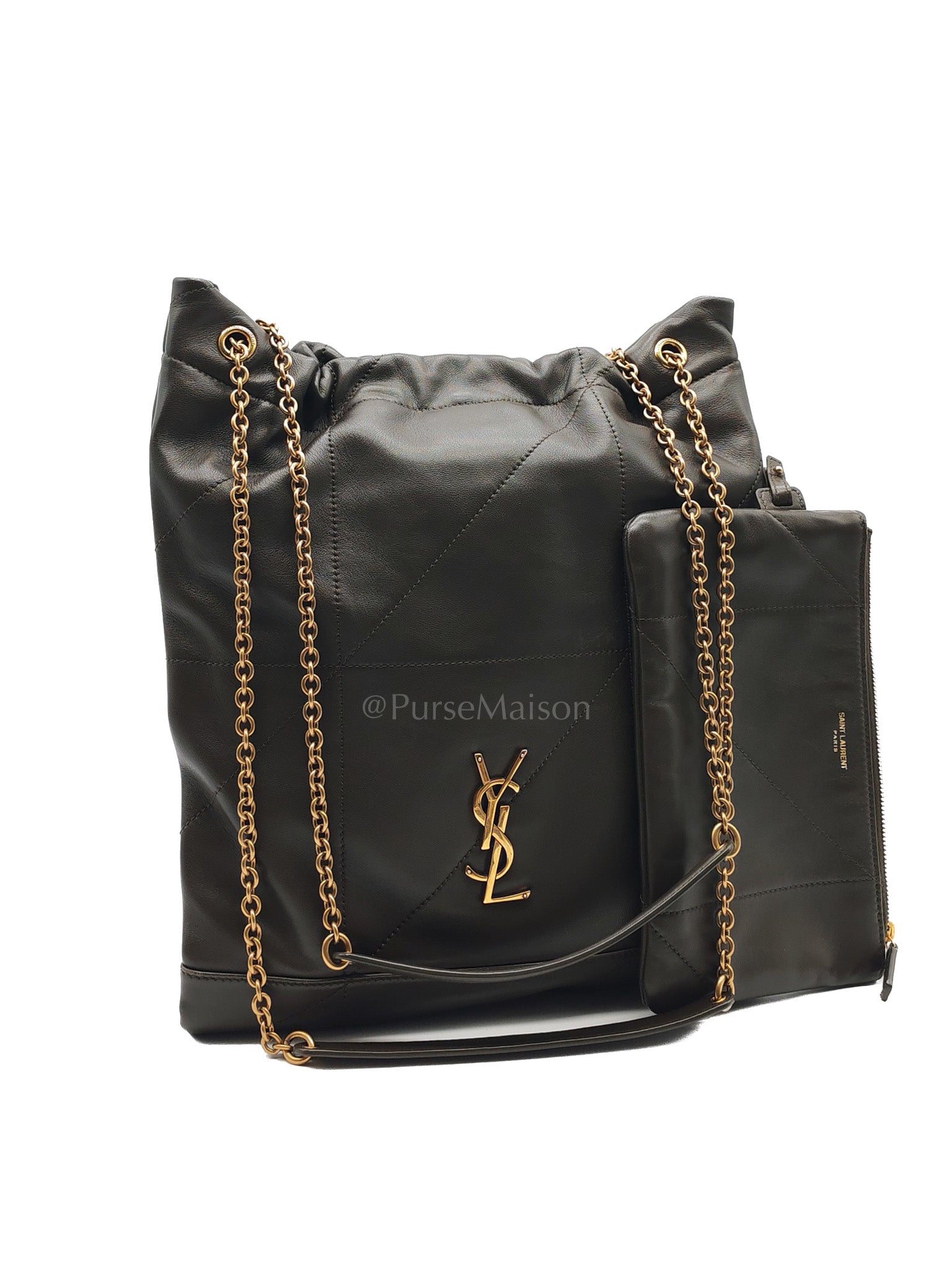 Jamie Pochon in Light Musk Lambskin Leather Gold Hardware | Purse Maison Luxury Bags Shop