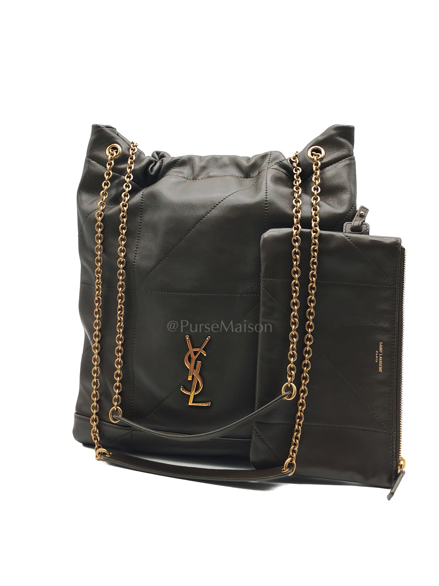 Jamie Pochon in Light Musk Lambskin Leather Gold Hardware | Purse Maison Luxury Bags Shop