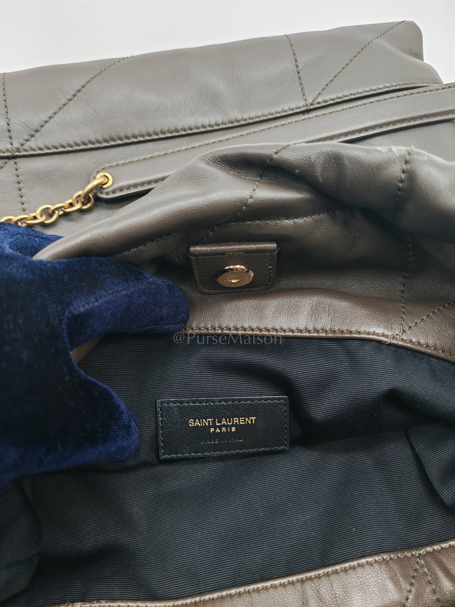 Jamie Pochon in Light Musk Lambskin Leather Gold Hardware | Purse Maison Luxury Bags Shop