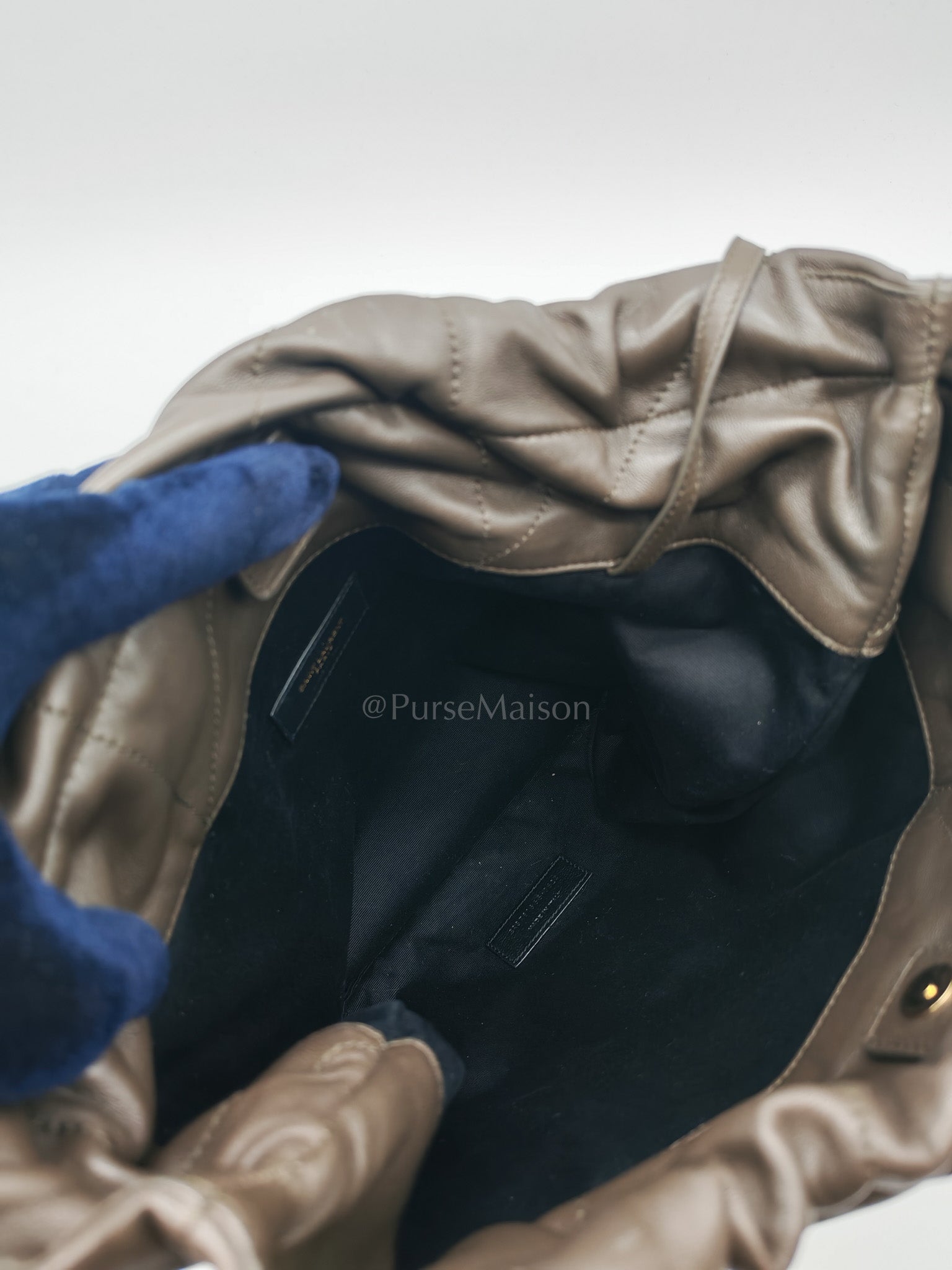 Jamie Pochon in Light Musk Lambskin Leather Gold Hardware | Purse Maison Luxury Bags Shop