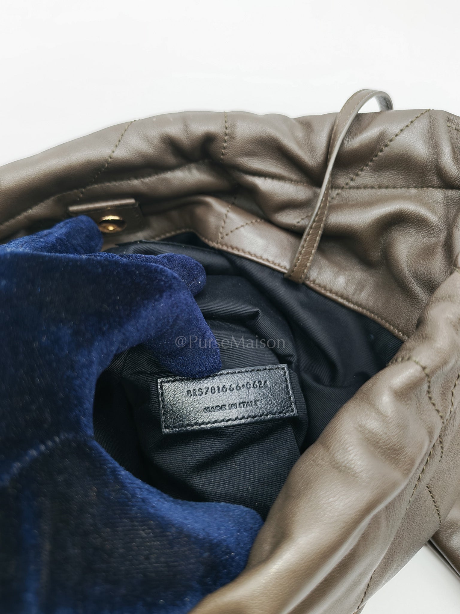 Jamie Pochon in Light Musk Lambskin Leather Gold Hardware | Purse Maison Luxury Bags Shop