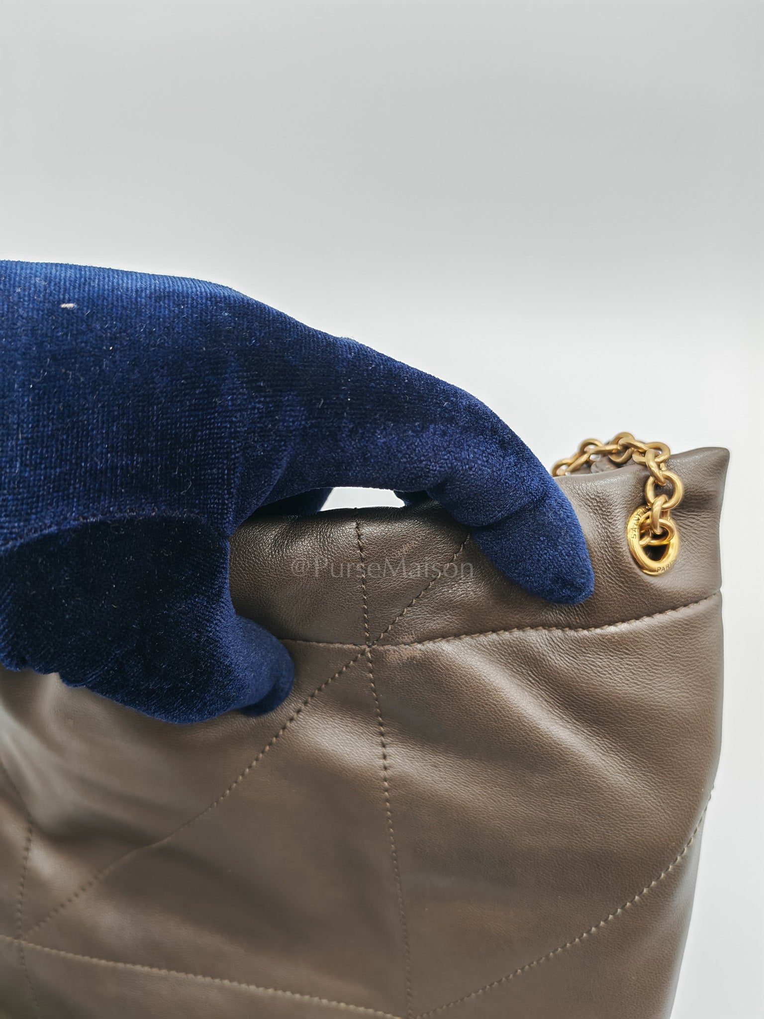 Jamie Pochon in Light Musk Lambskin Leather Gold Hardware | Purse Maison Luxury Bags Shop