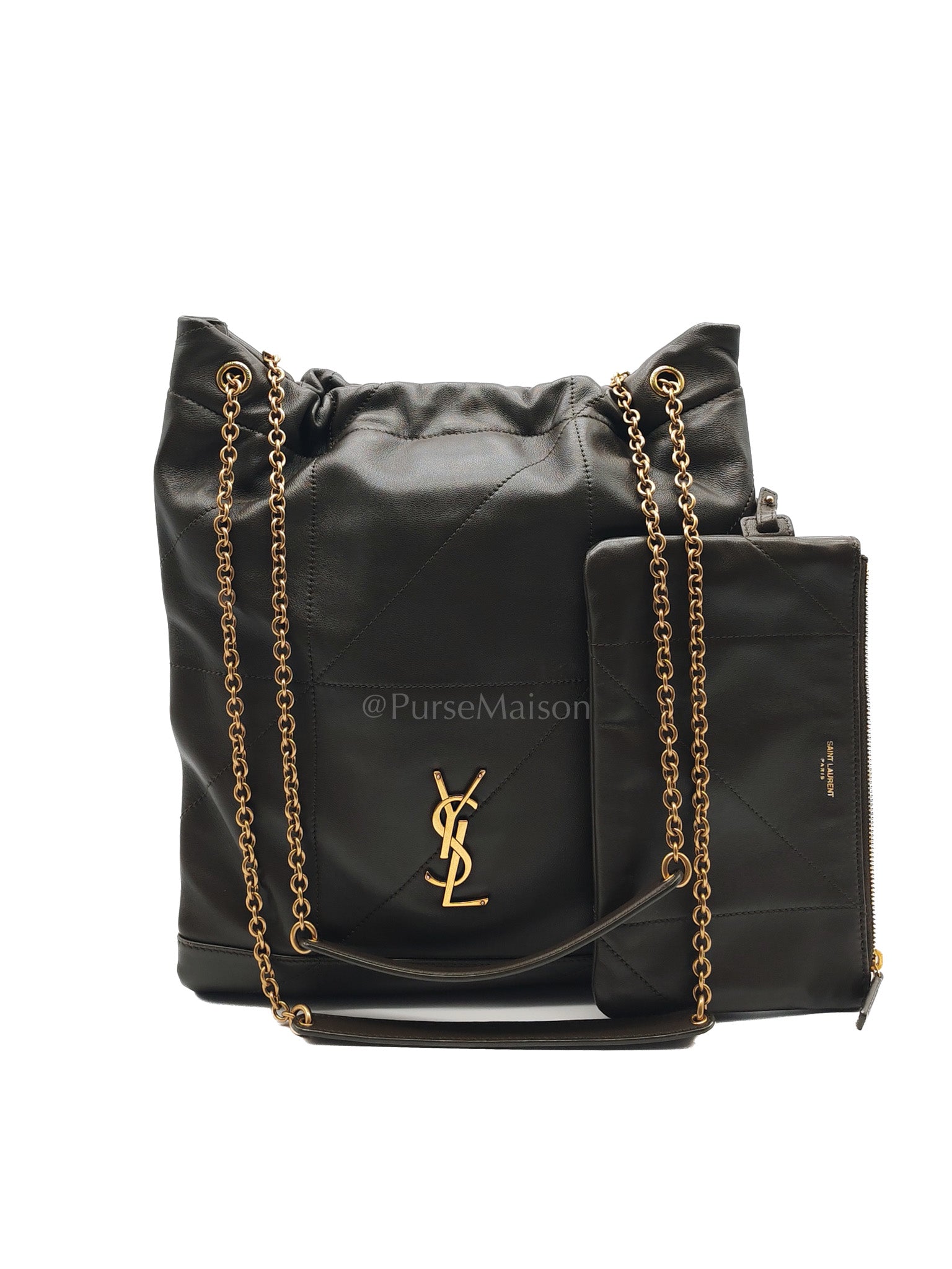 Jamie Pochon in Light Musk Lambskin Leather Gold Hardware | Purse Maison Luxury Bags Shop