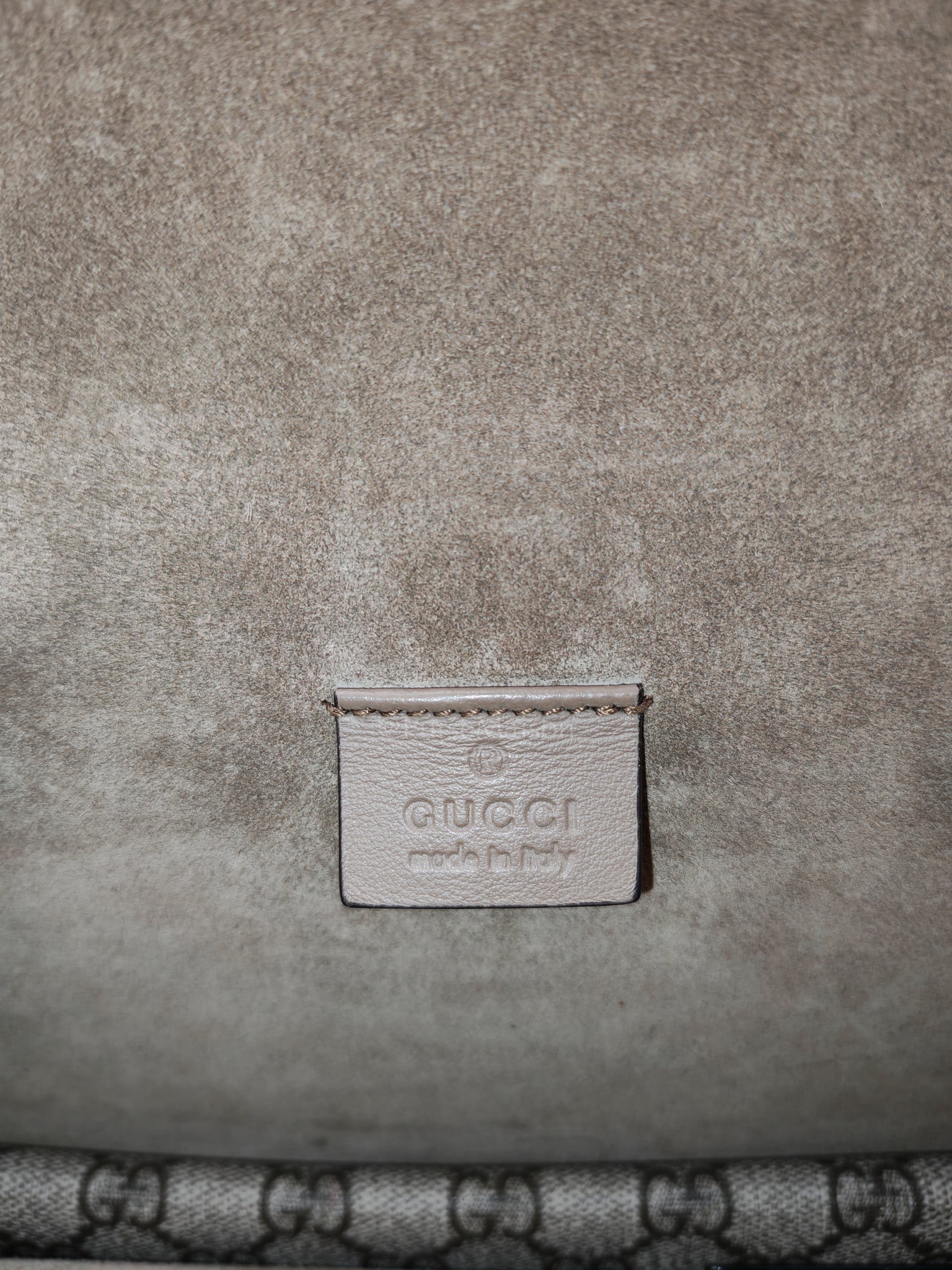 Dionysus Shoulder Bag Small in GG Supreme Canvas & Silver Hardware