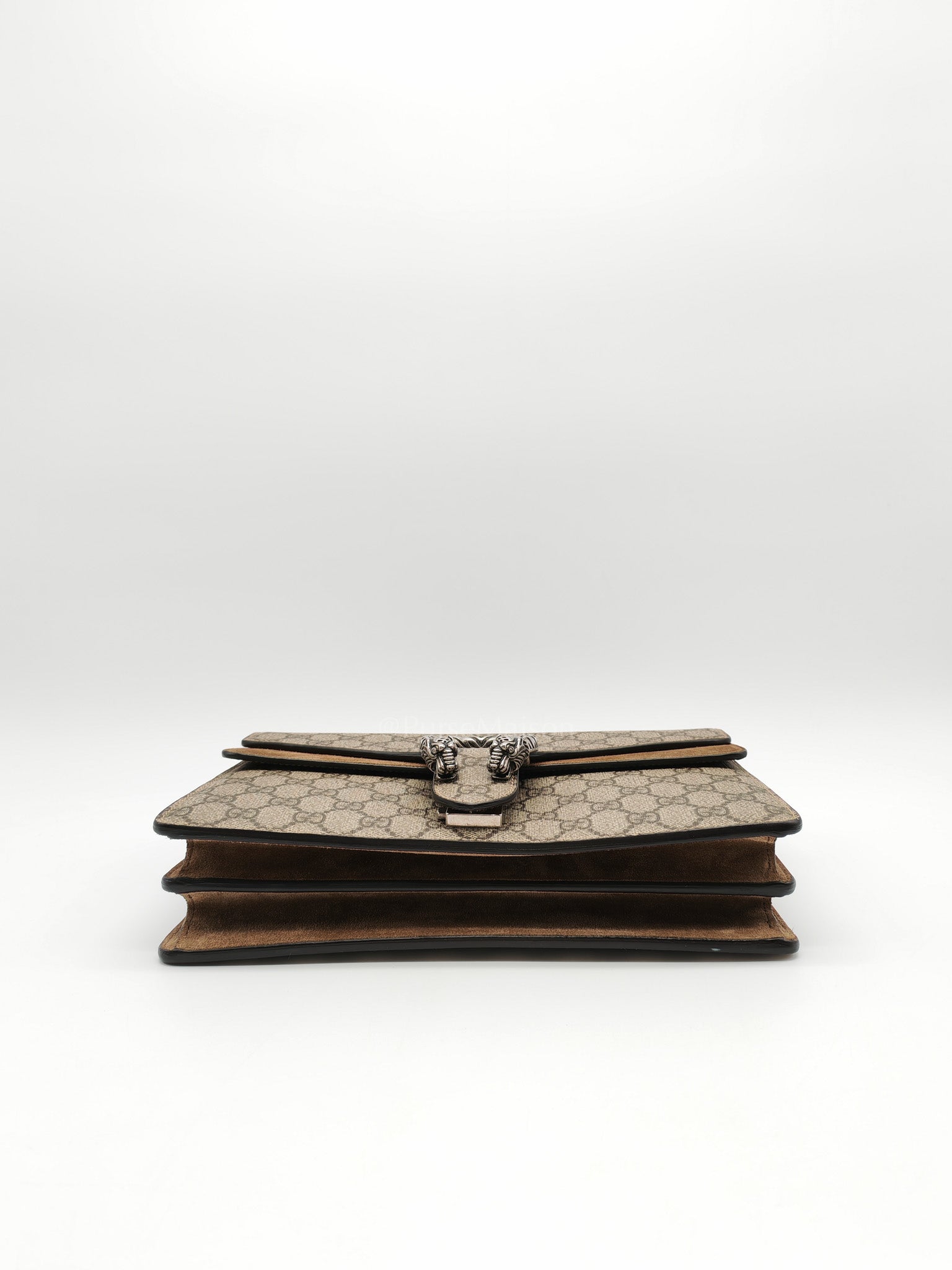 Dionysus Shoulder Bag Small in GG Supreme Canvas & Silver Hardware
