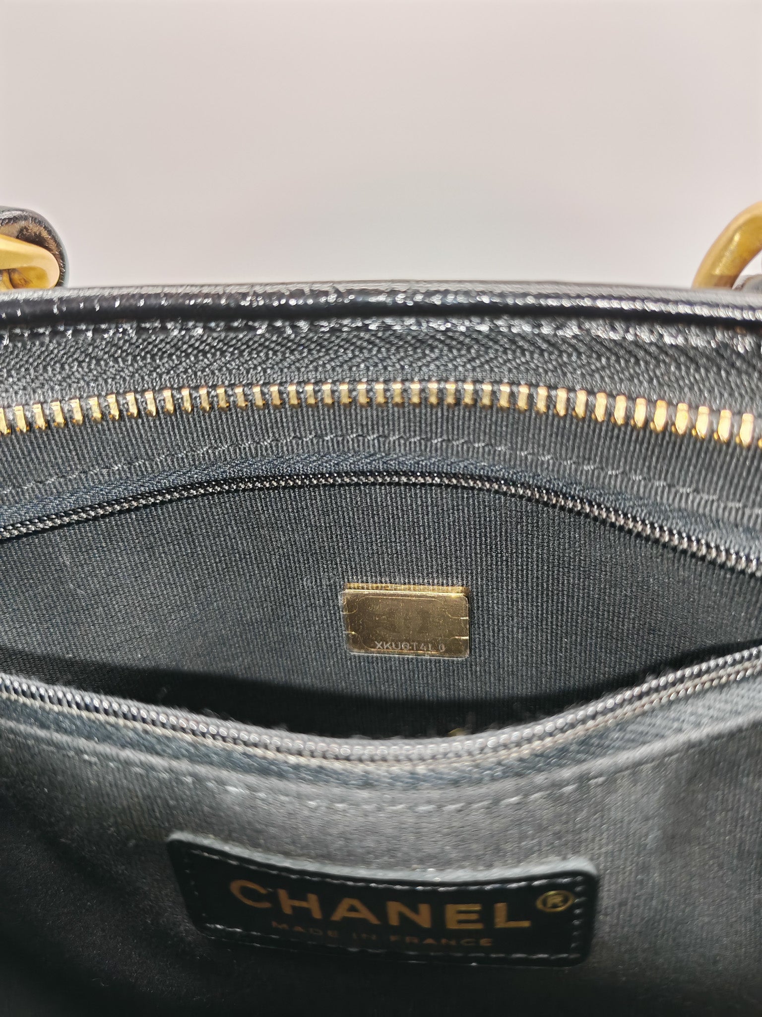 24A Hobo Bag in Black Lambskin Leather & Aged Gold Hardware Microchip