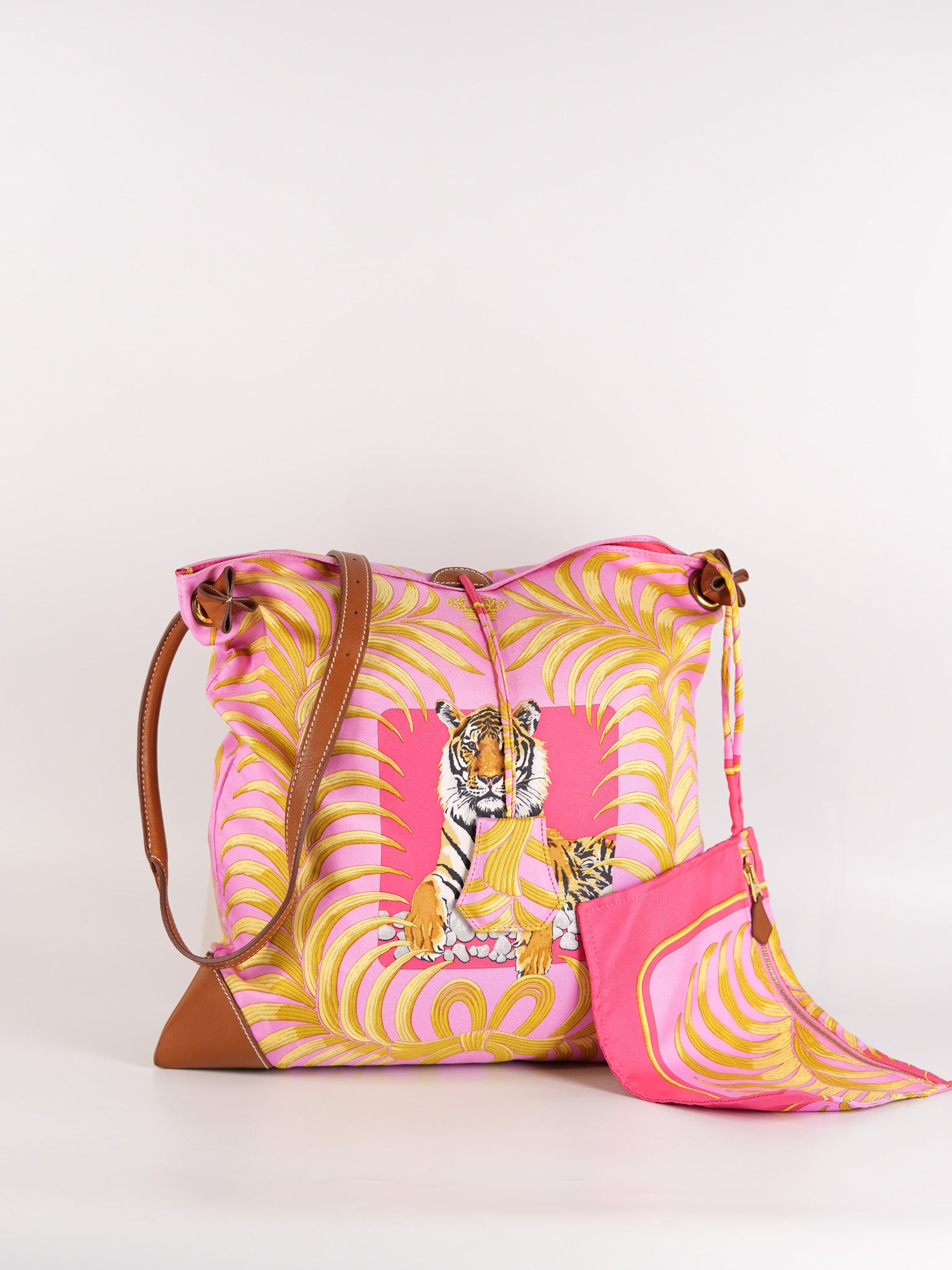 Tiger Pattern Silky City Multicolor Crossbody Bag