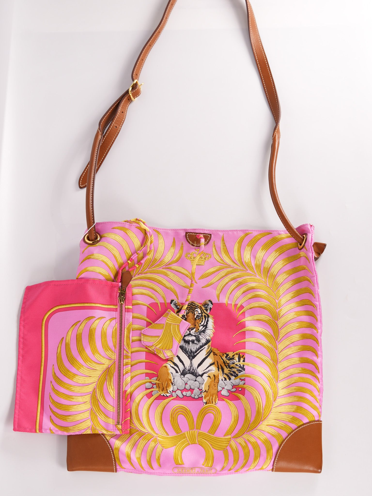 Tiger Pattern Silky City Multicolor Crossbody Bag