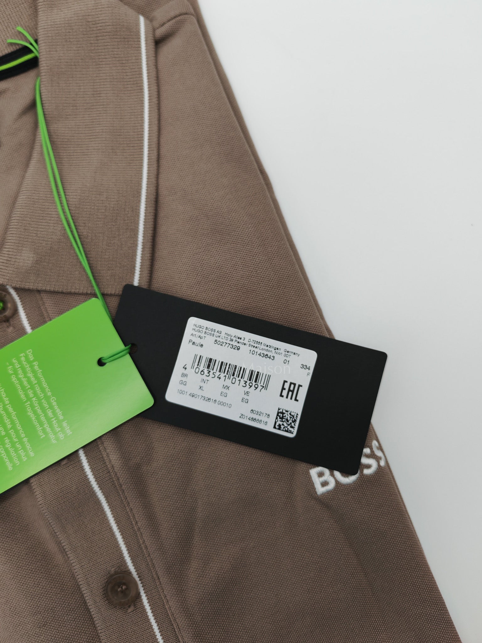 Jersey Polo Shirt in Taupe for Men Size XL | Purse Maison Luxury Bags Shop
