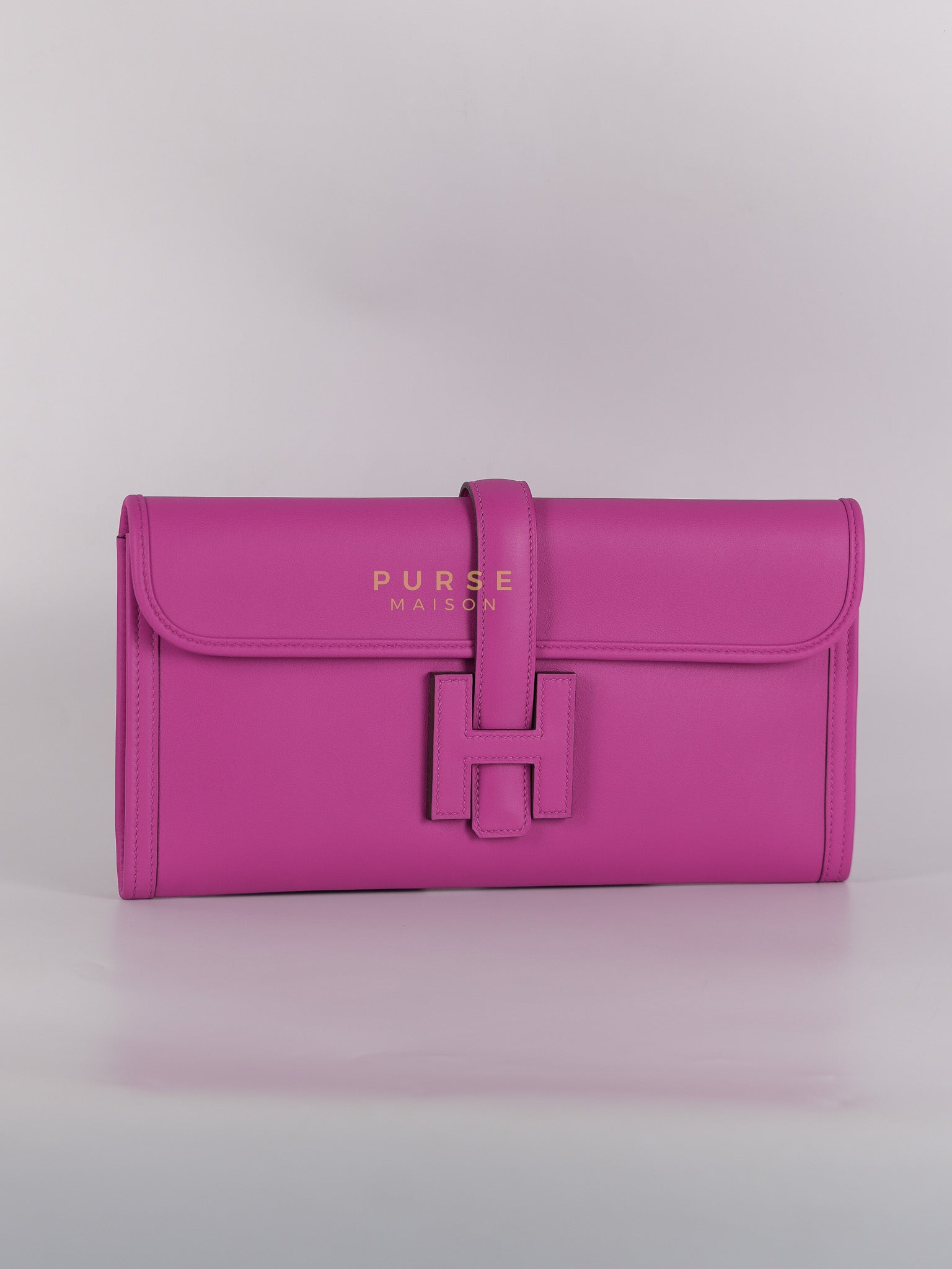 Jige Elan 29 Clutch in Magnolia Swift Leather Stamp C(2018) | Purse Maison Luxury Bags Shop