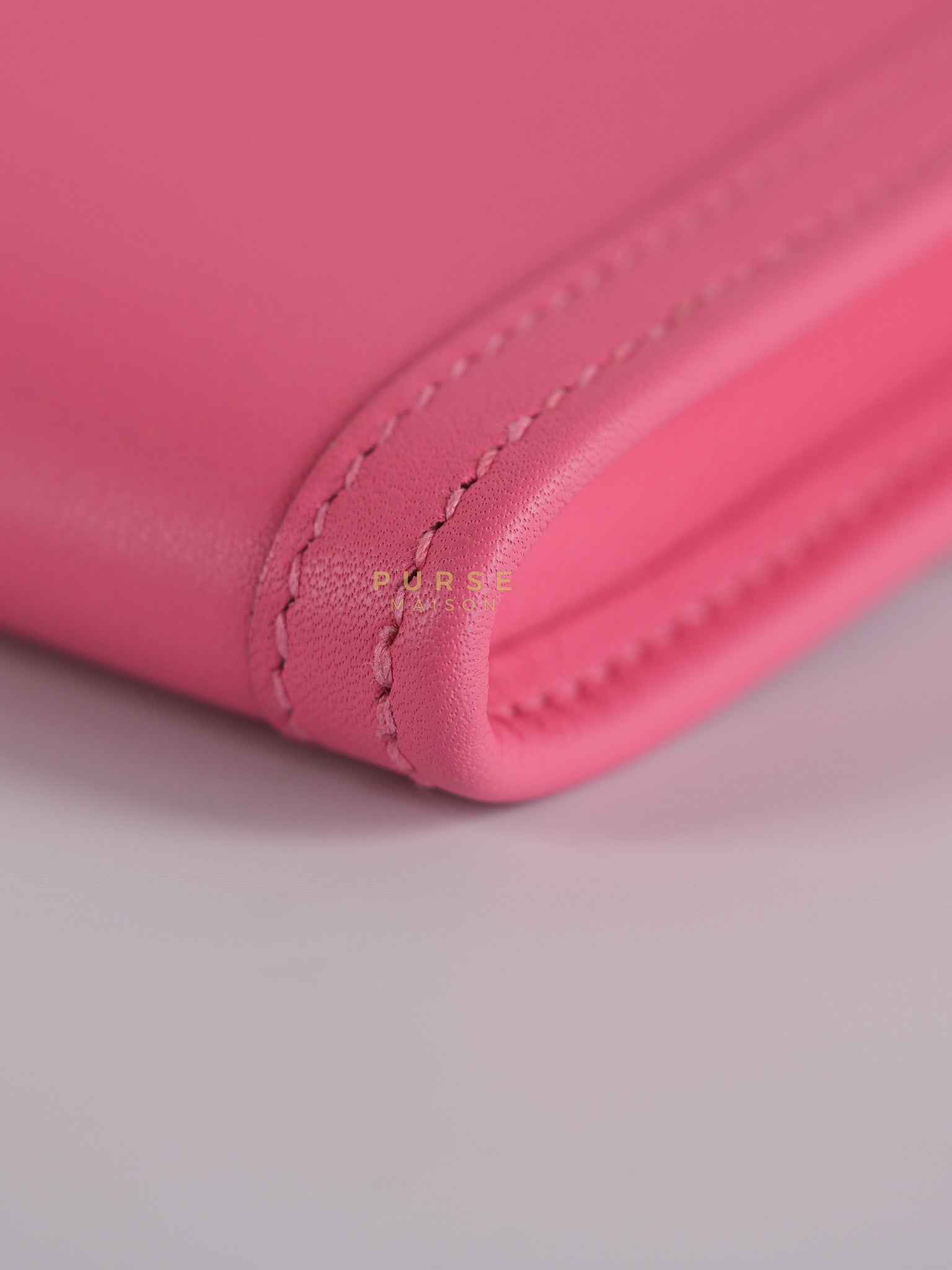 Jige Elan 29 Clutch in Rose Azalee Swift Leather Stamp C (2018) | Purse Maison Luxury Bags Shop