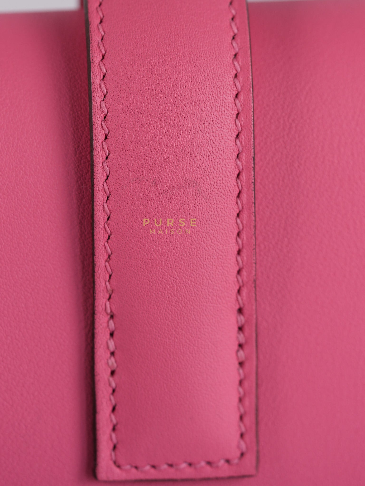 Jige Elan 29 Clutch in Rose Azalee Swift Leather Stamp C (2018) | Purse Maison Luxury Bags Shop