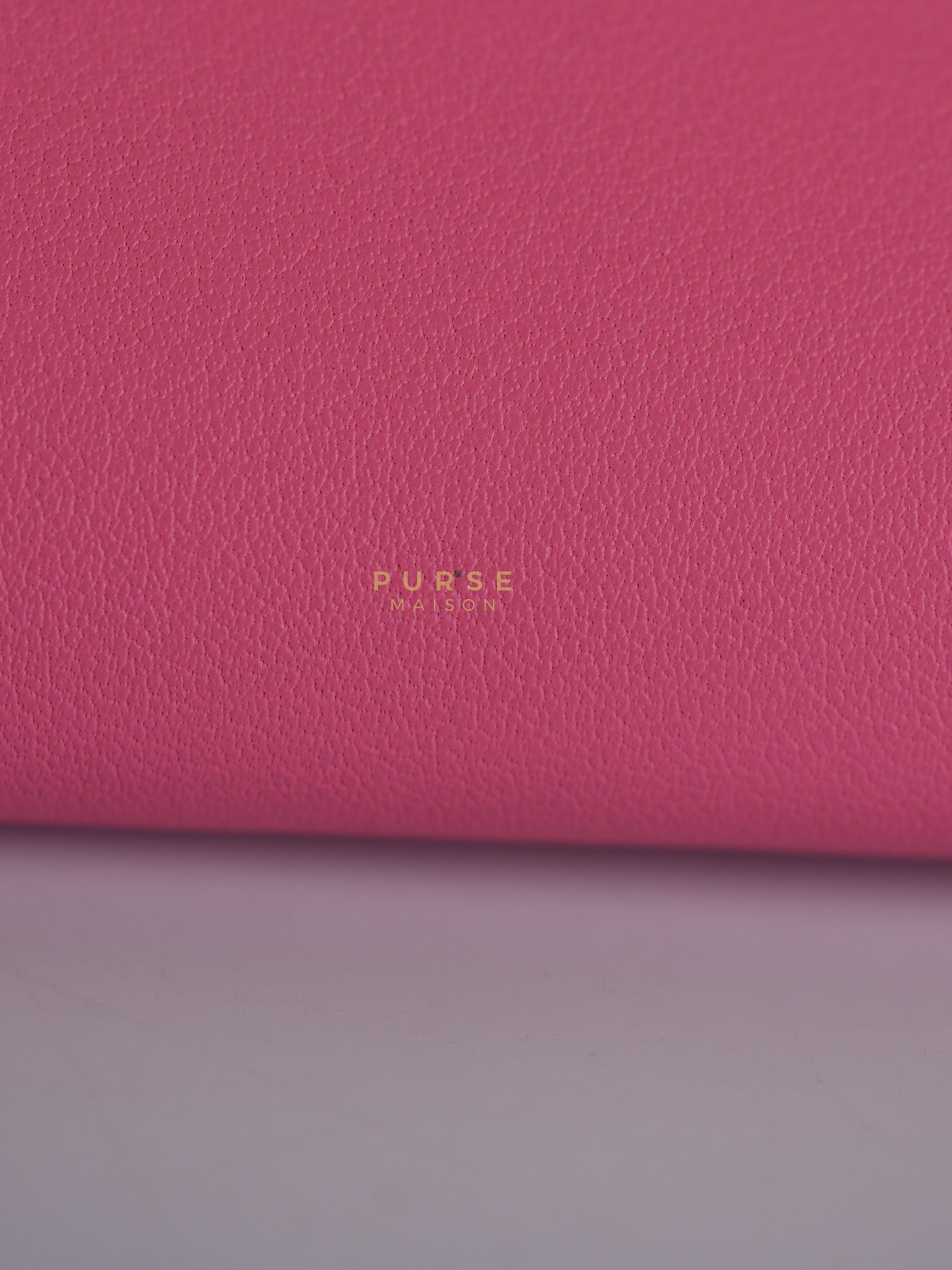 Jige Elan 29 Clutch in Rose Azalee Swift Leather Stamp C (2018) | Purse Maison Luxury Bags Shop