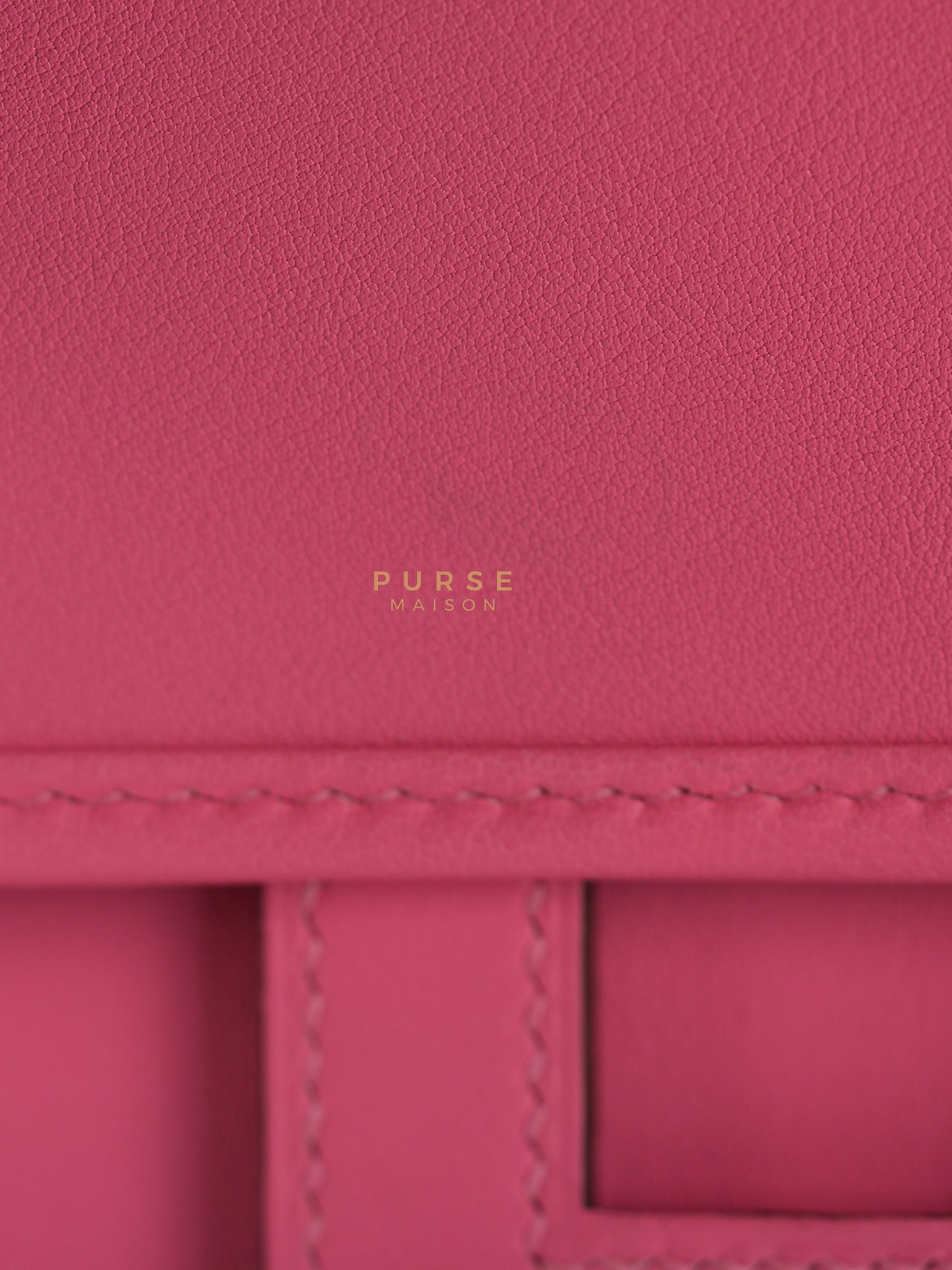 Jige Elan 29 Clutch in Rose Azalee Swift Leather Stamp C (2018) | Purse Maison Luxury Bags Shop