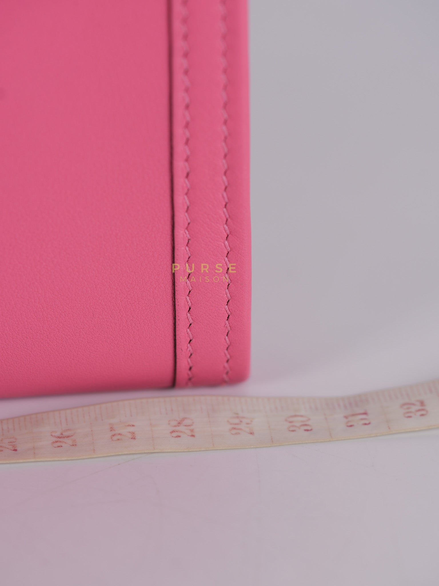 Jige Elan 29 Clutch in Rose Azalee Swift Leather Stamp C (2018) | Purse Maison Luxury Bags Shop