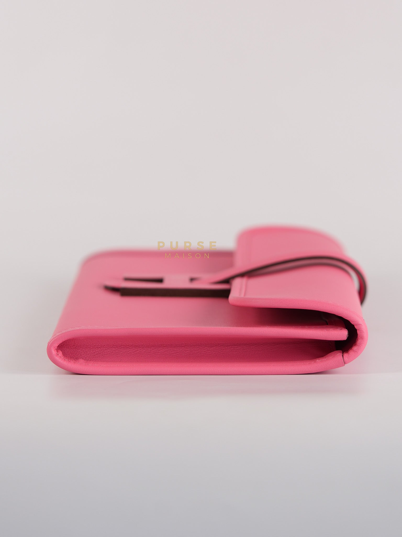 Jige Elan 29 Clutch in Rose Azalee Swift Leather Stamp C (2018) | Purse Maison Luxury Bags Shop