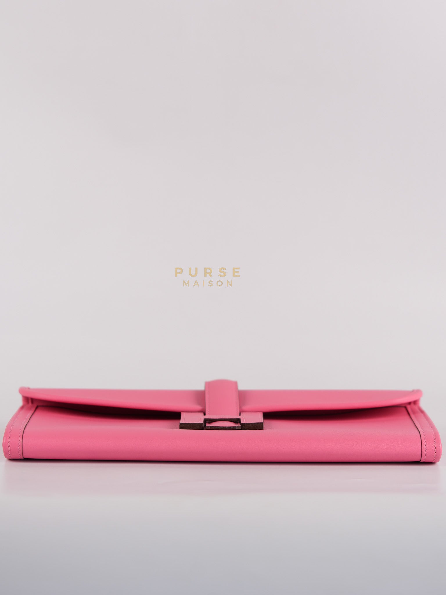 Jige Elan 29 Clutch in Rose Azalee Swift Leather Stamp C (2018) | Purse Maison Luxury Bags Shop