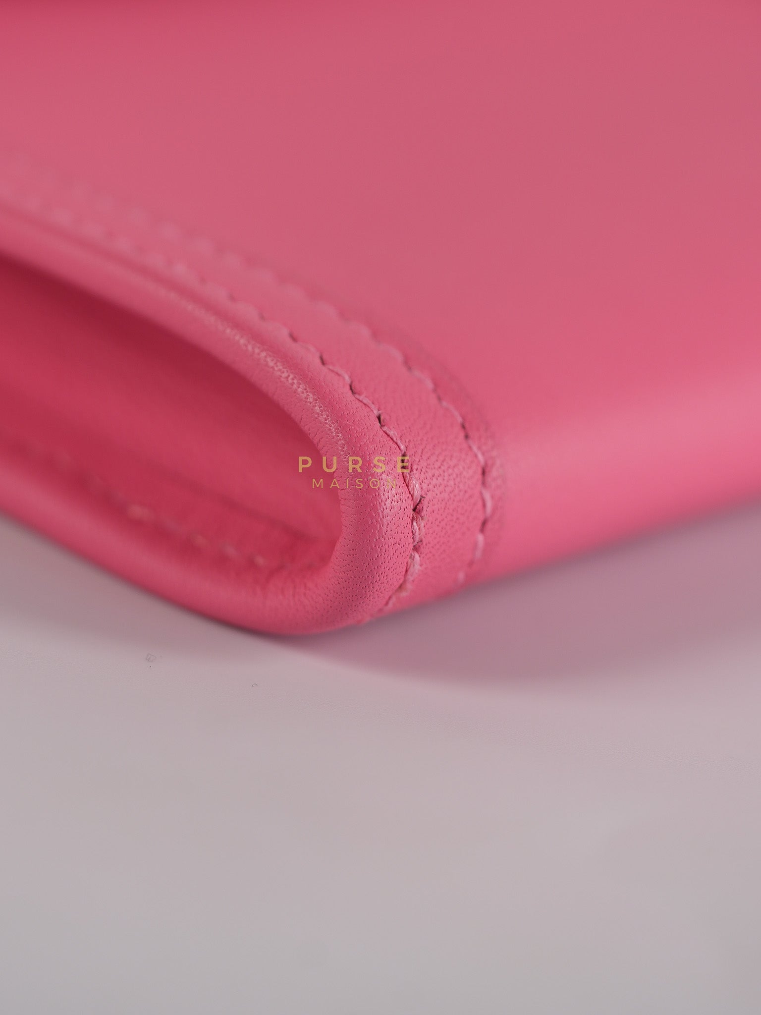 Jige Elan 29 Clutch in Rose Azalee Swift Leather Stamp C (2018) | Purse Maison Luxury Bags Shop
