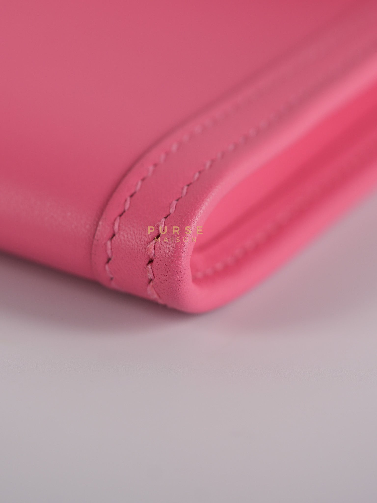 Jige Elan 29 Clutch in Rose Azalee Swift Leather Stamp C (2018) | Purse Maison Luxury Bags Shop