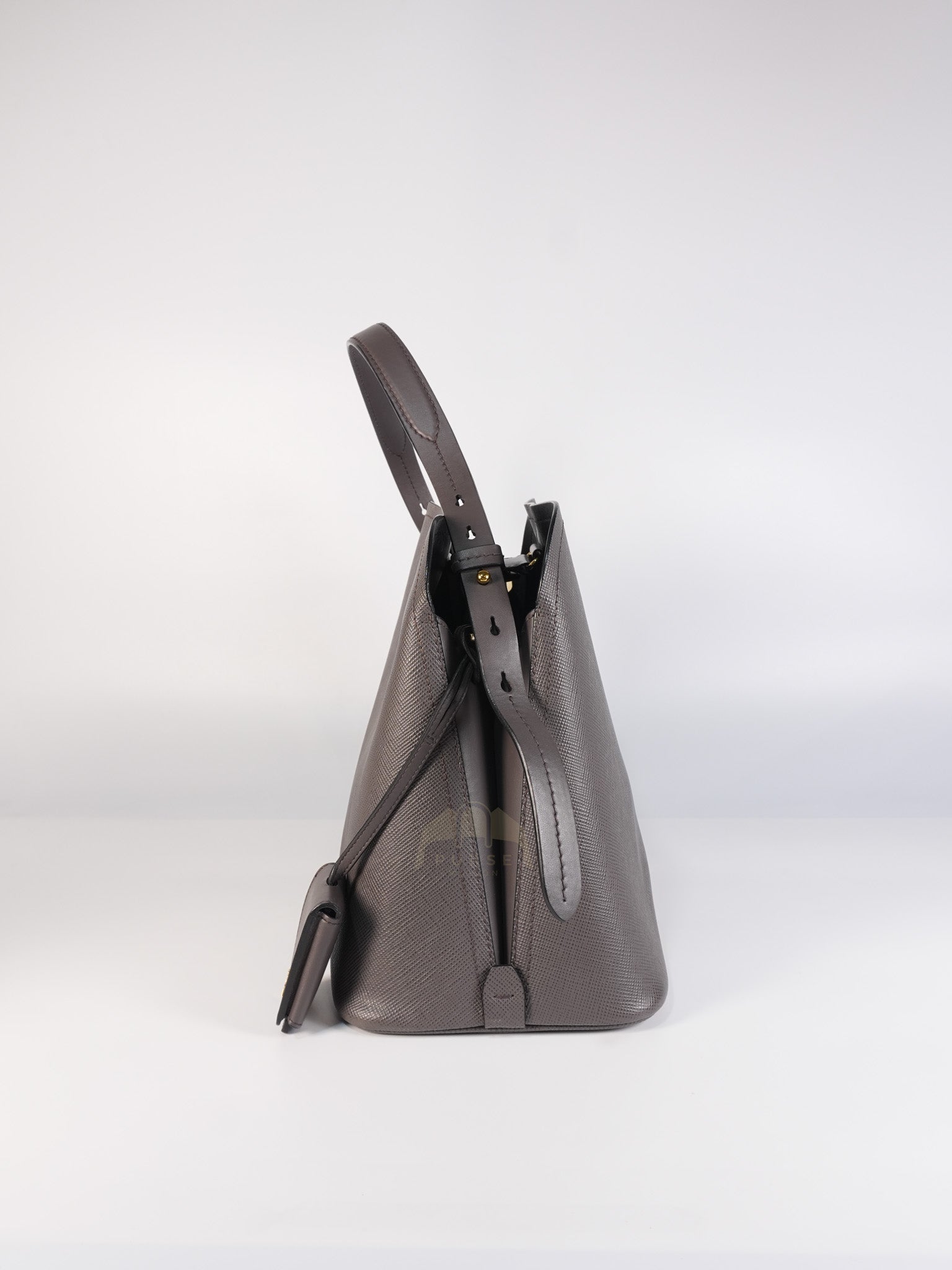 Matinee in Gray Saffiano Shoulder Bag