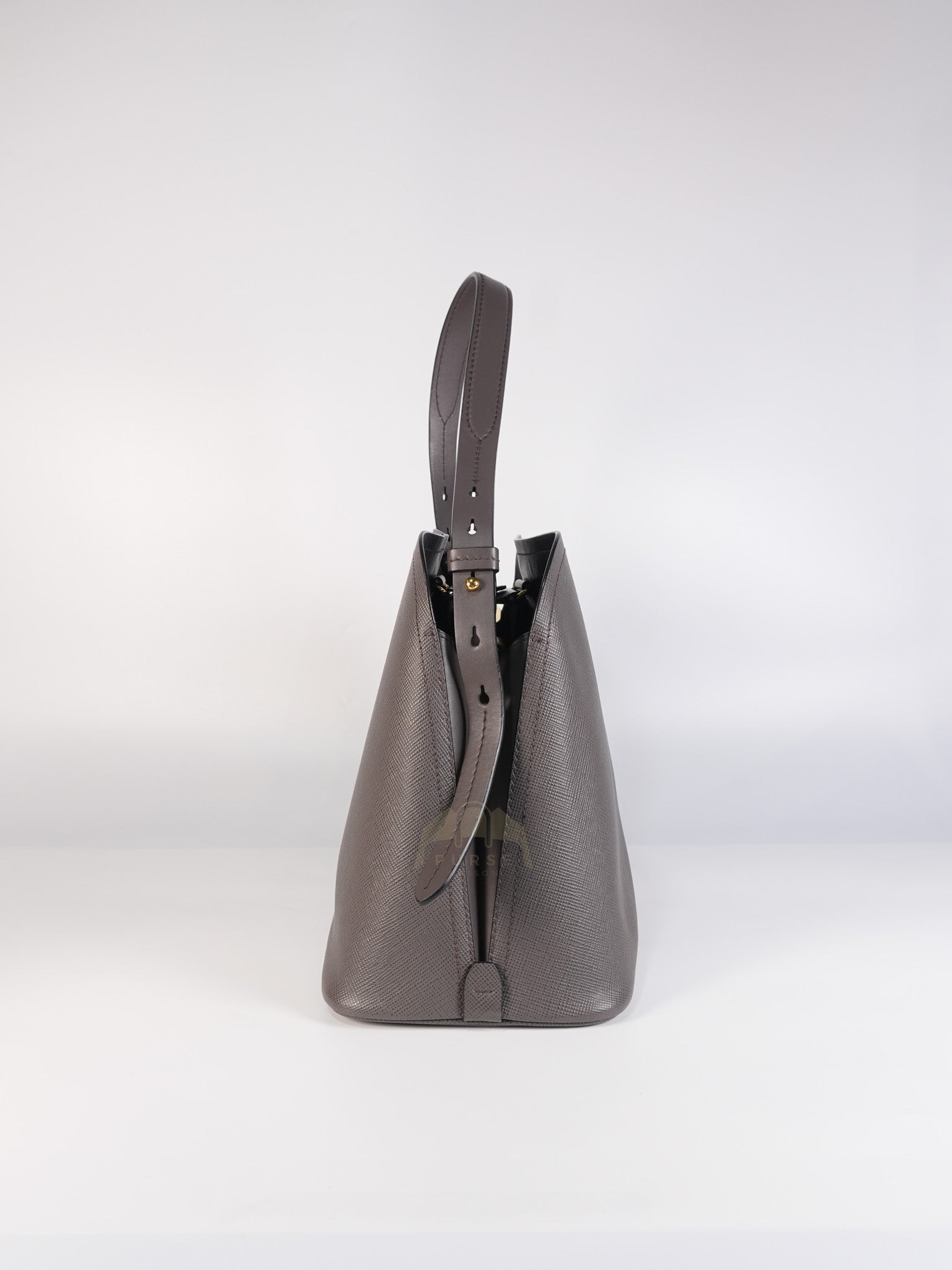 Matinee in Gray Saffiano Shoulder Bag