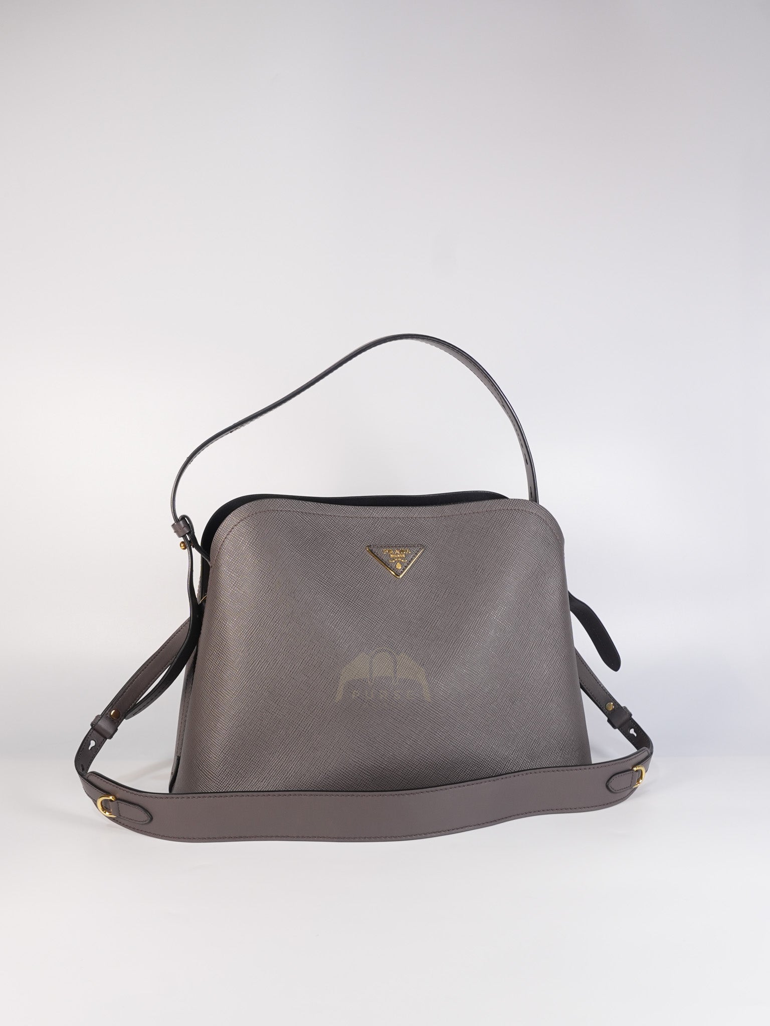 Matinee in Gray Saffiano Shoulder Bag