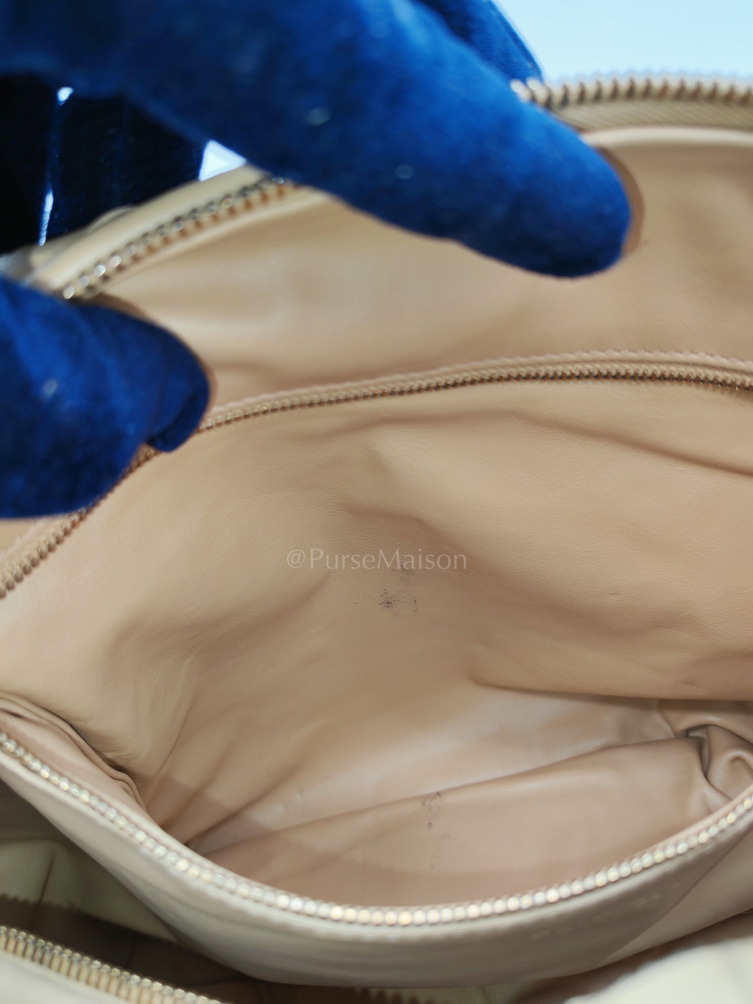 Jodie Medium in Beige Intrecciato Woven Leather Shoulder Bag | Purse Maison Luxury Bags Shop