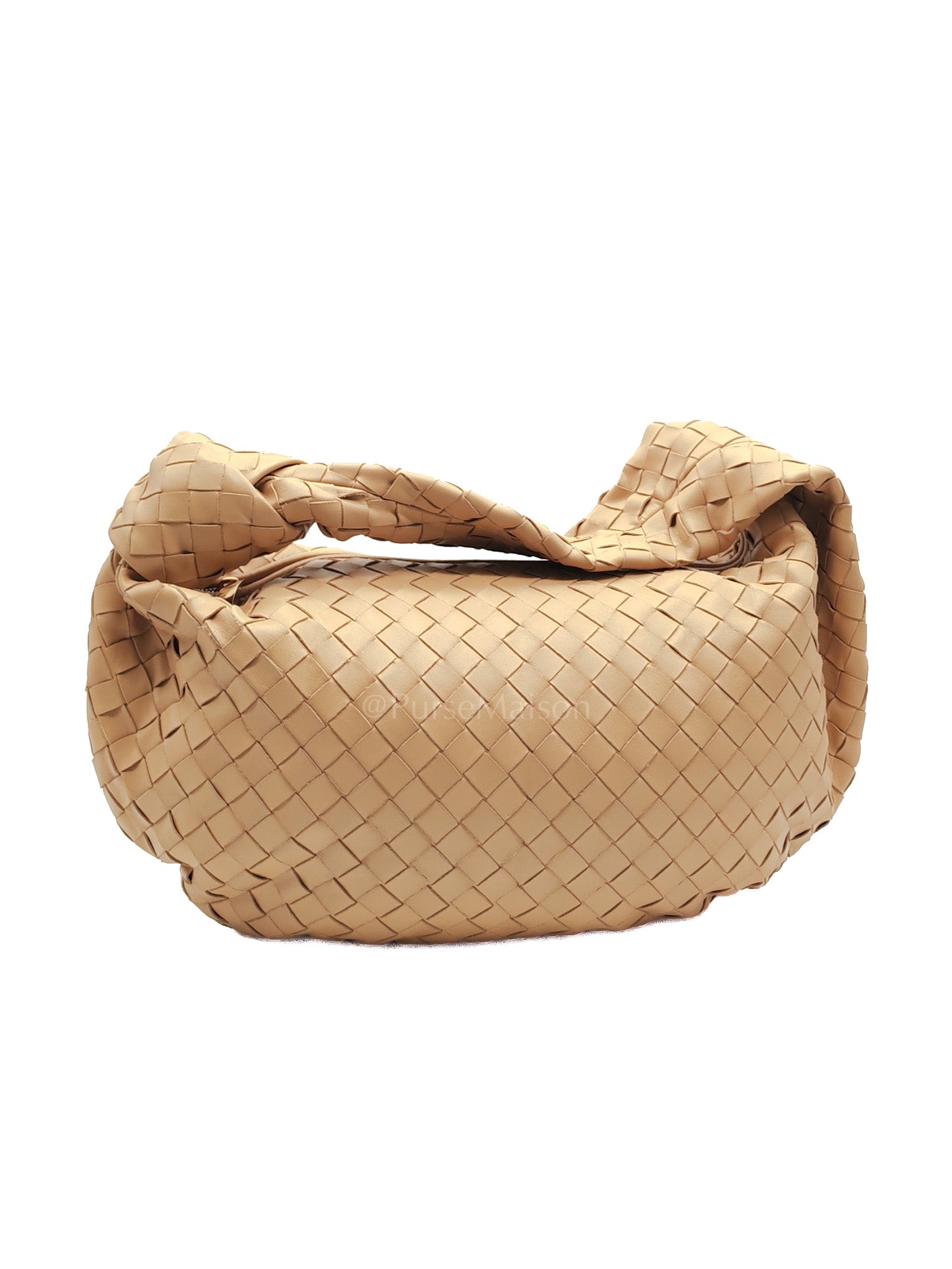 Jodie Medium in Beige Intrecciato Woven Leather Shoulder Bag | Purse Maison Luxury Bags Shop